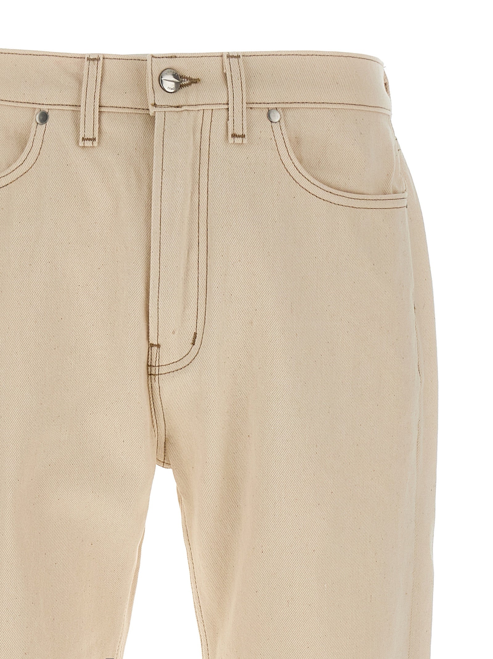 Rhude Beige Cotton Straight-Leg Men's Jeans