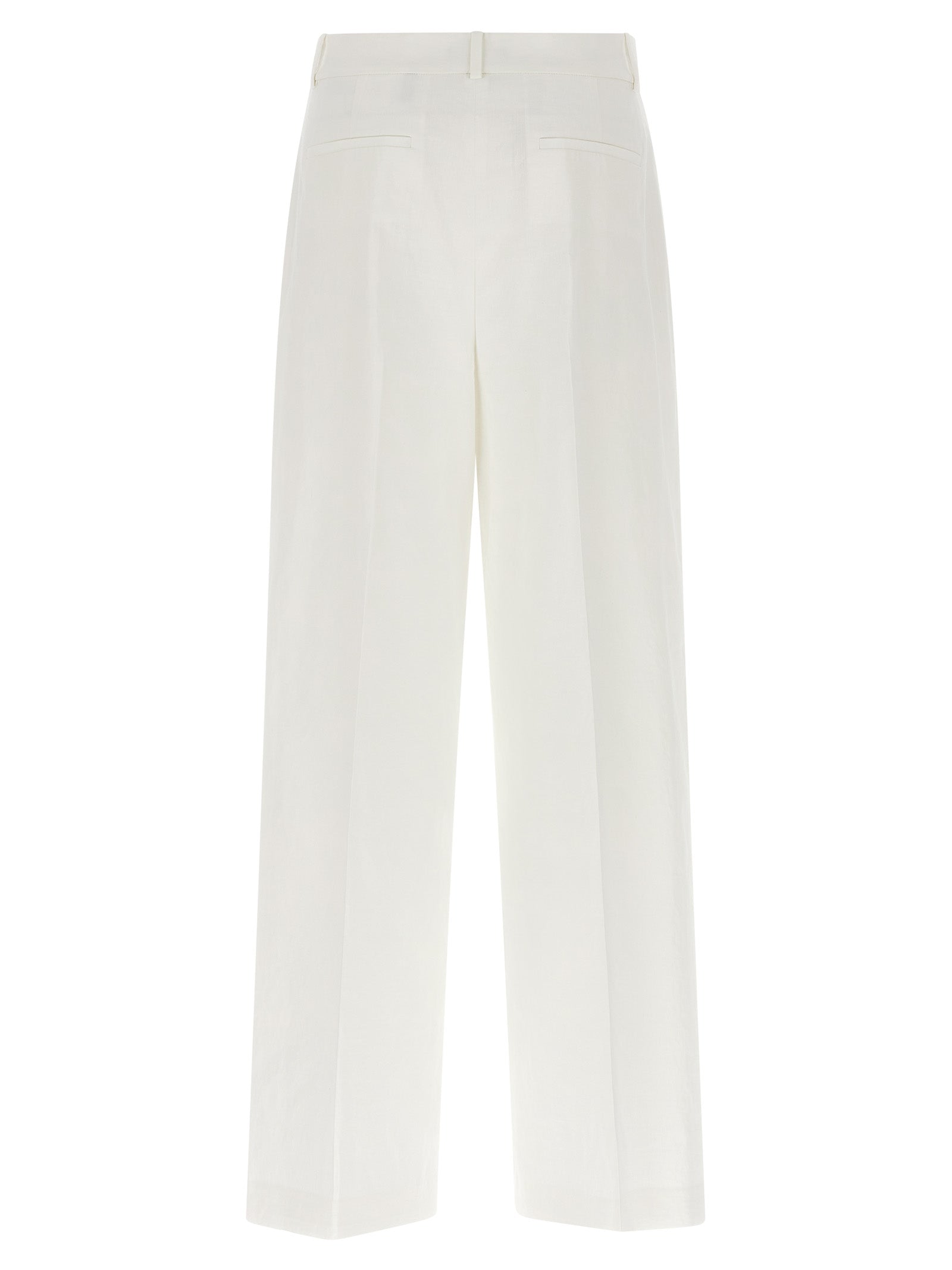 Theory White Linen Casual Women's Pants