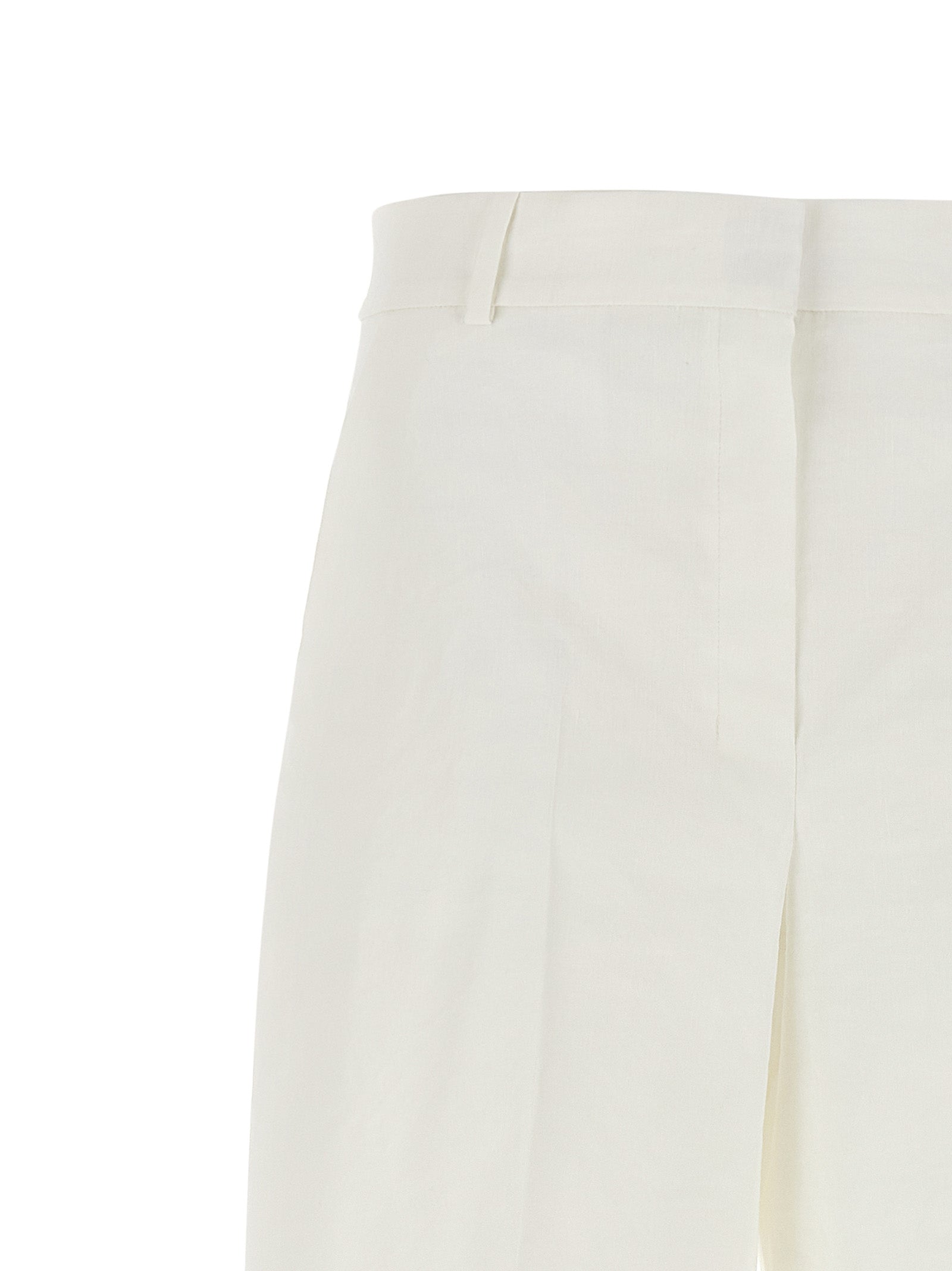 Theory White Linen Casual Women's Pants