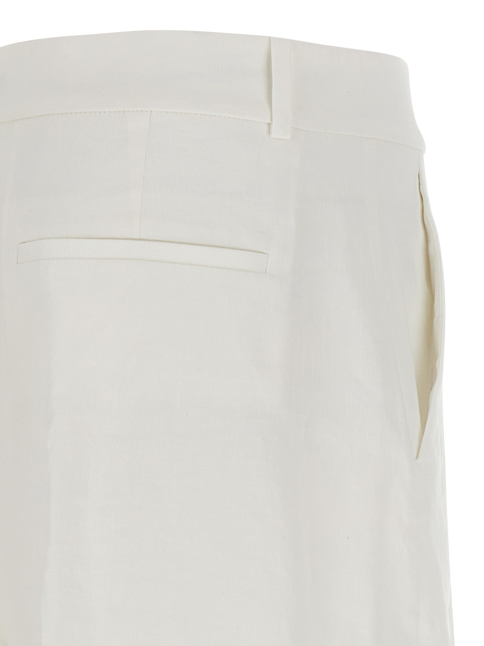 Theory White Linen Casual Women's Pants