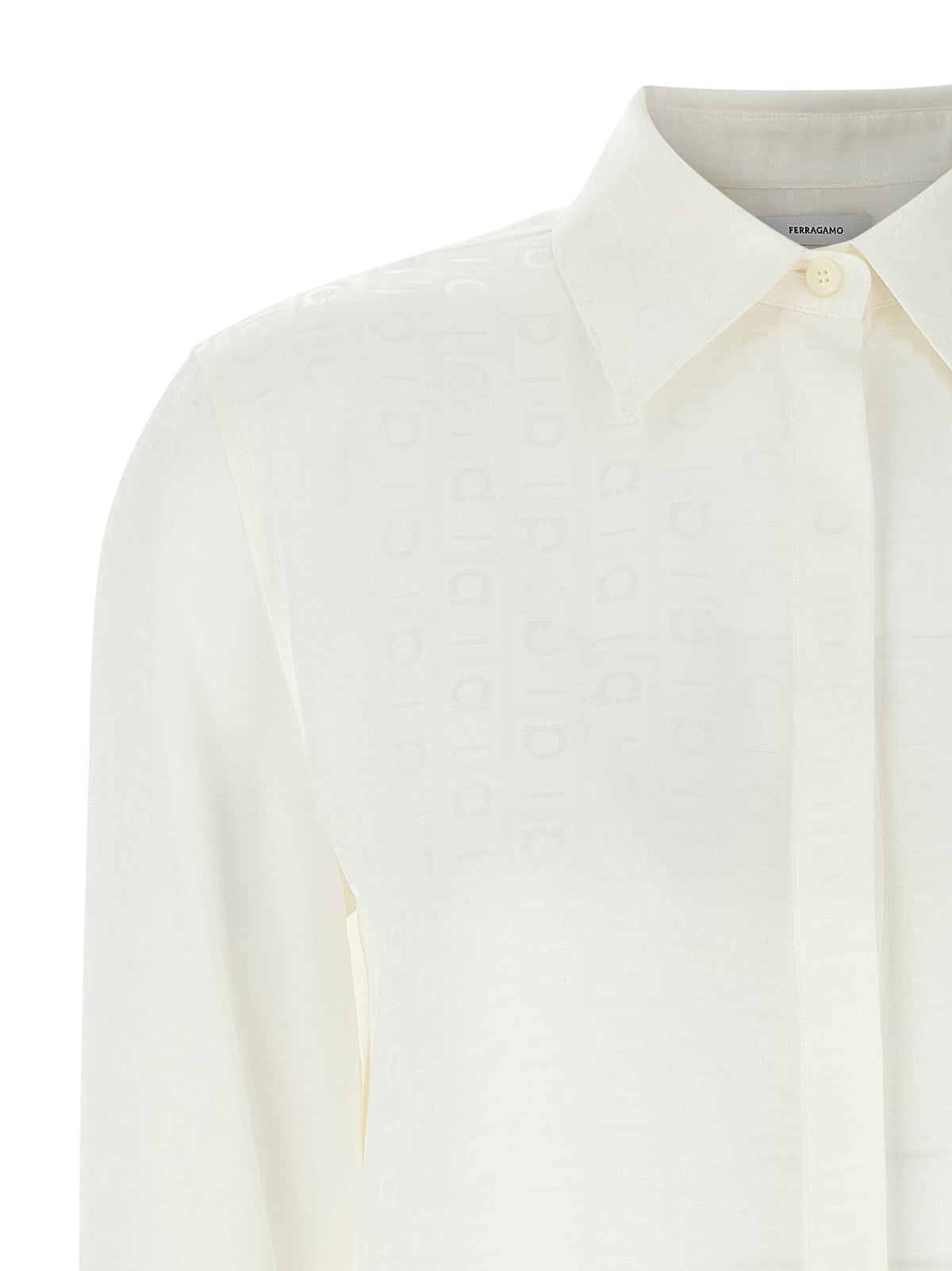 Ferragamo White Silk Women's Blouse