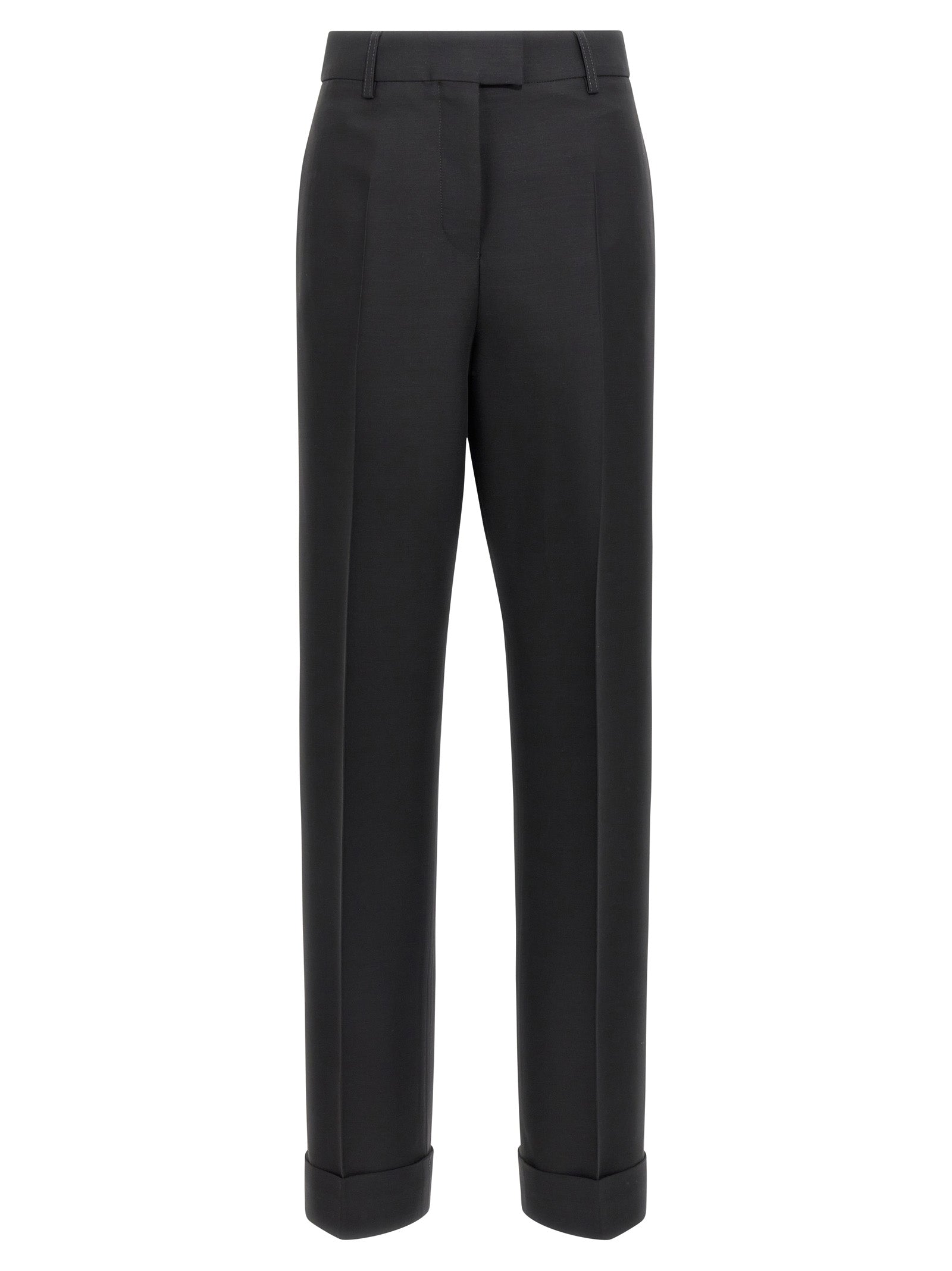 Ferragamo Black Viscose Dress Women's Pants