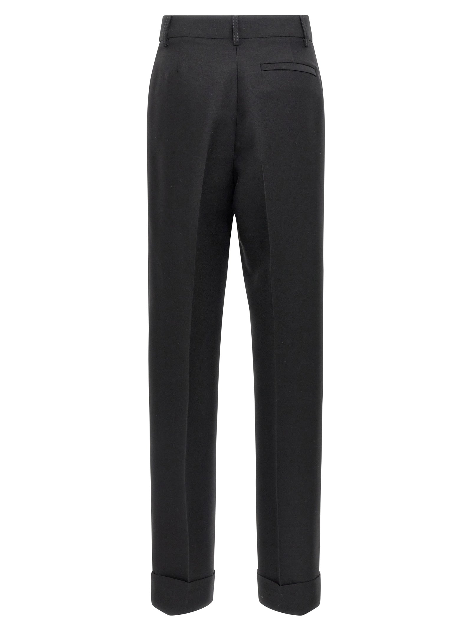 Ferragamo Black Viscose Dress Women's Pants