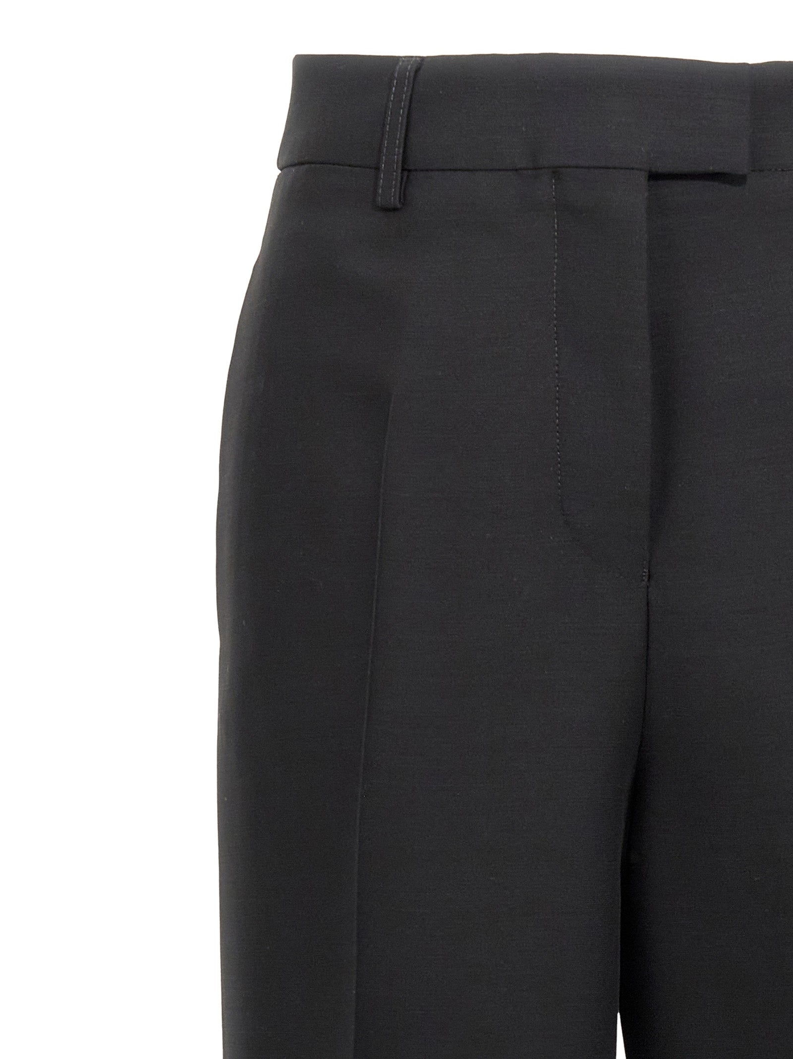 Ferragamo Black Viscose Dress Women's Pants