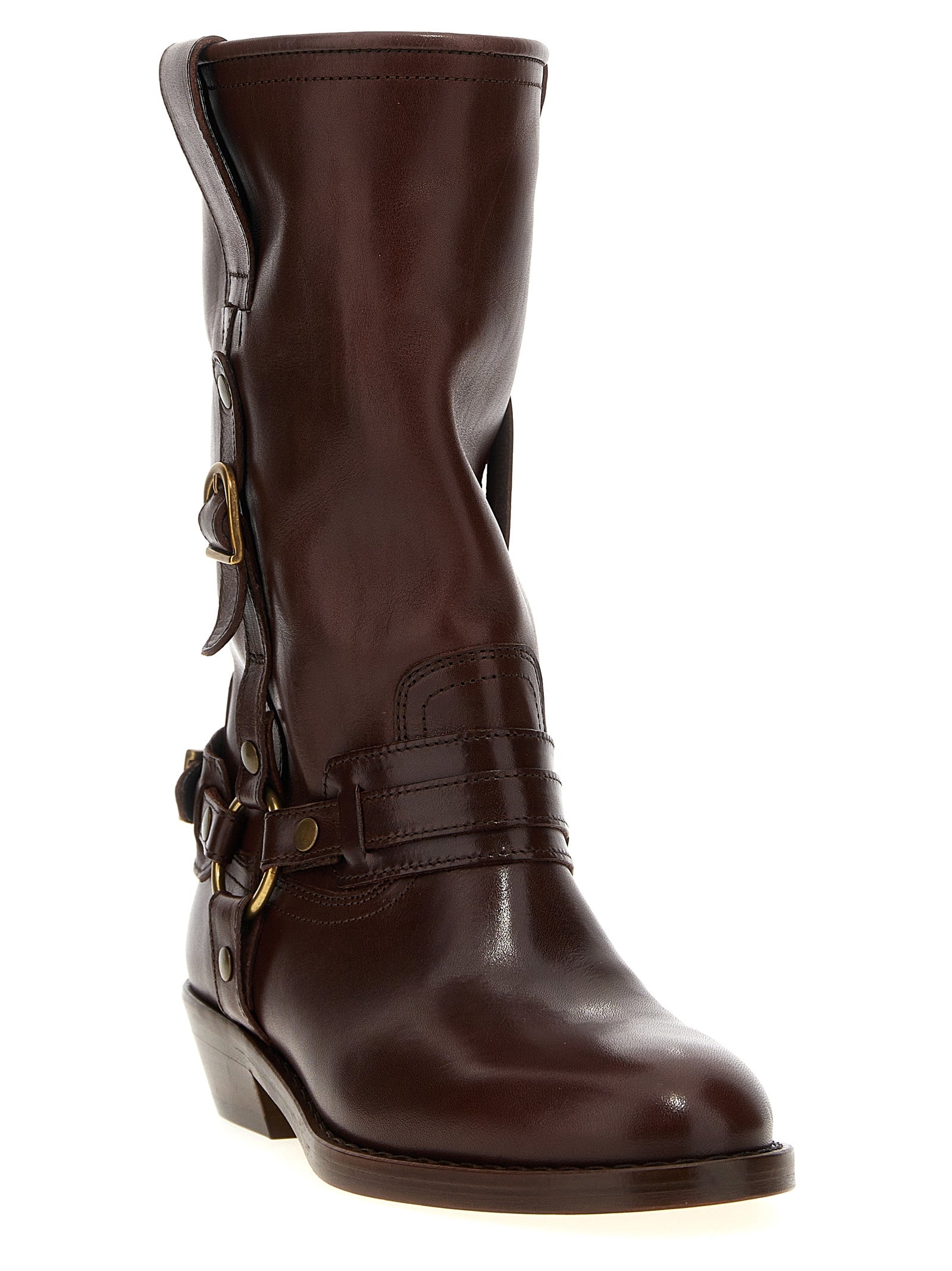Isabel Marant Brown Leather Chelsea Women's Boots