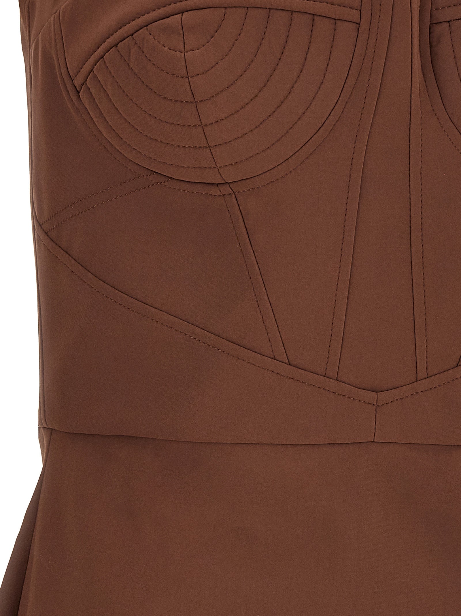Nensi Dojaka Brown Polyamide Short Women's Dress