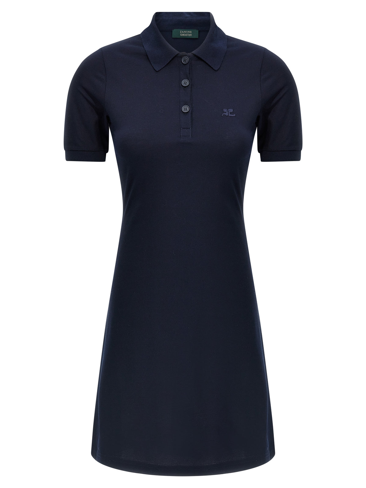 Courrèges Blue Cotton Short Women's Dress