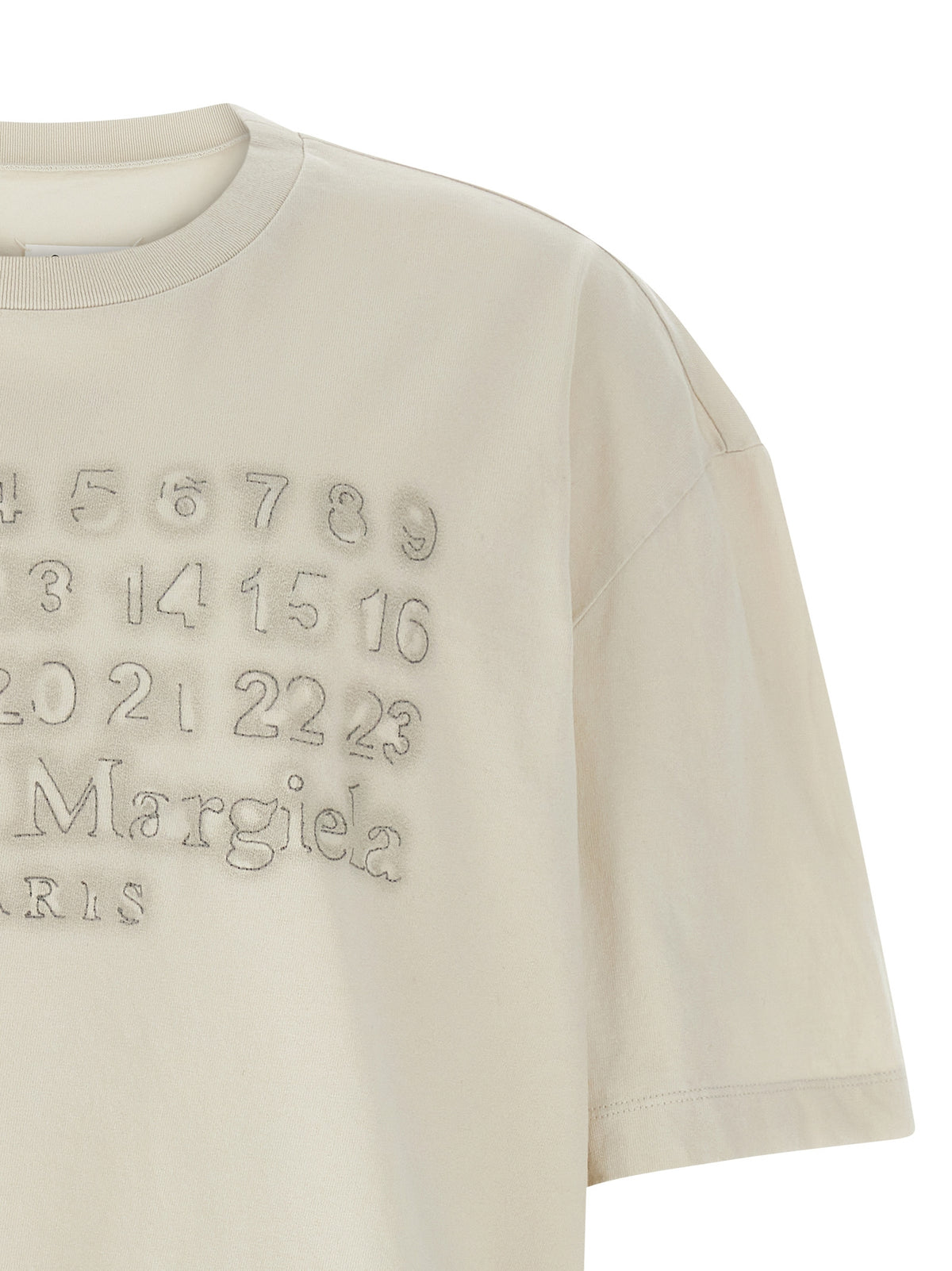 Maison Margiela Beige Cotton Men's T-Shirt