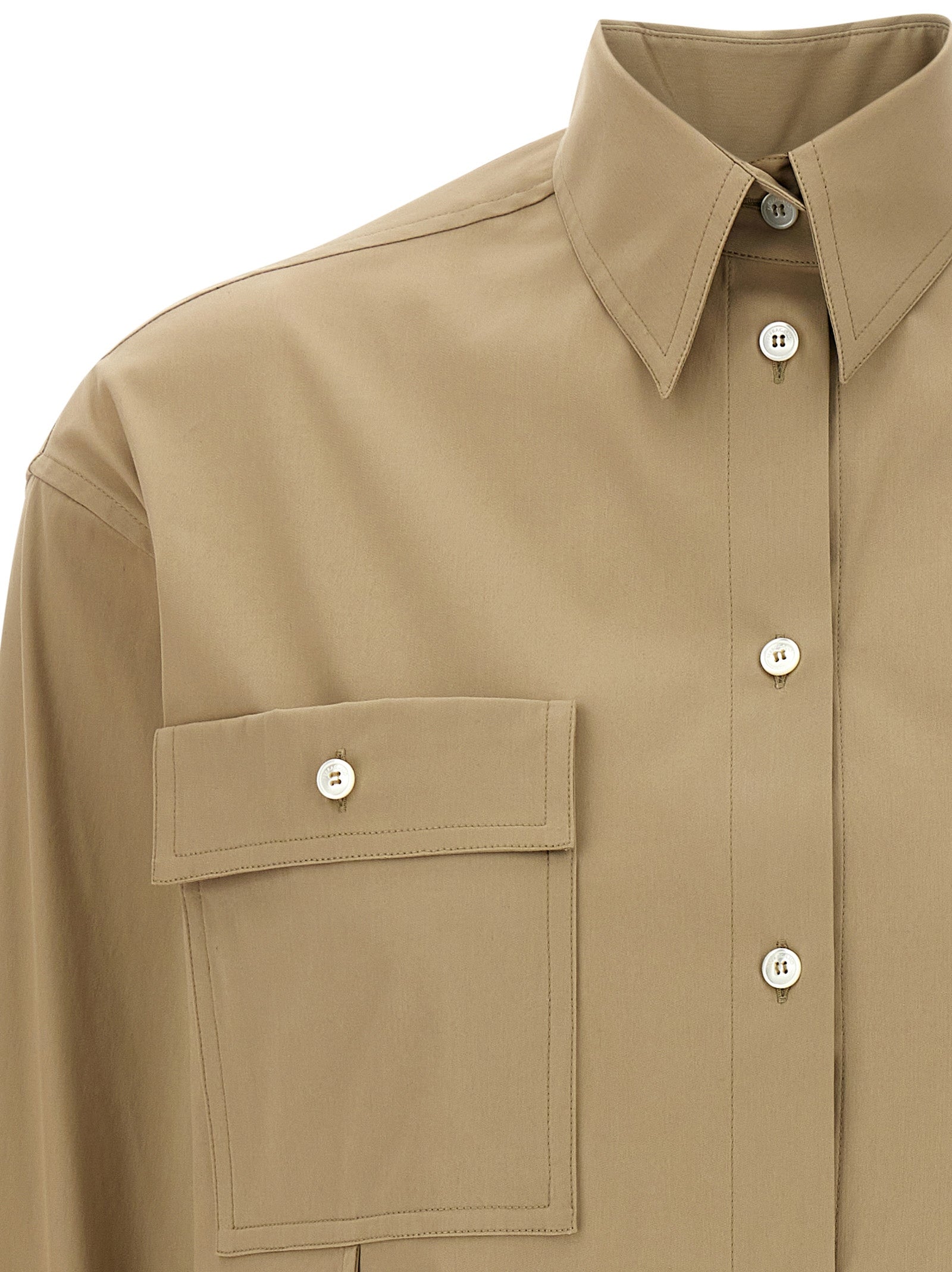 Ferragamo Beige Cotton Women's Blouse