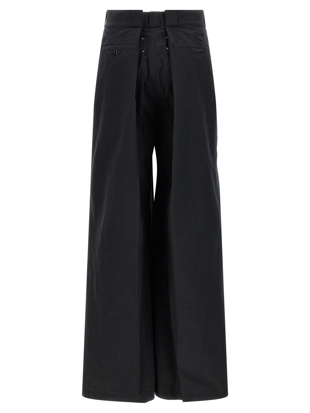 Maison Margiela Black Cotton Casual Women's Pants
