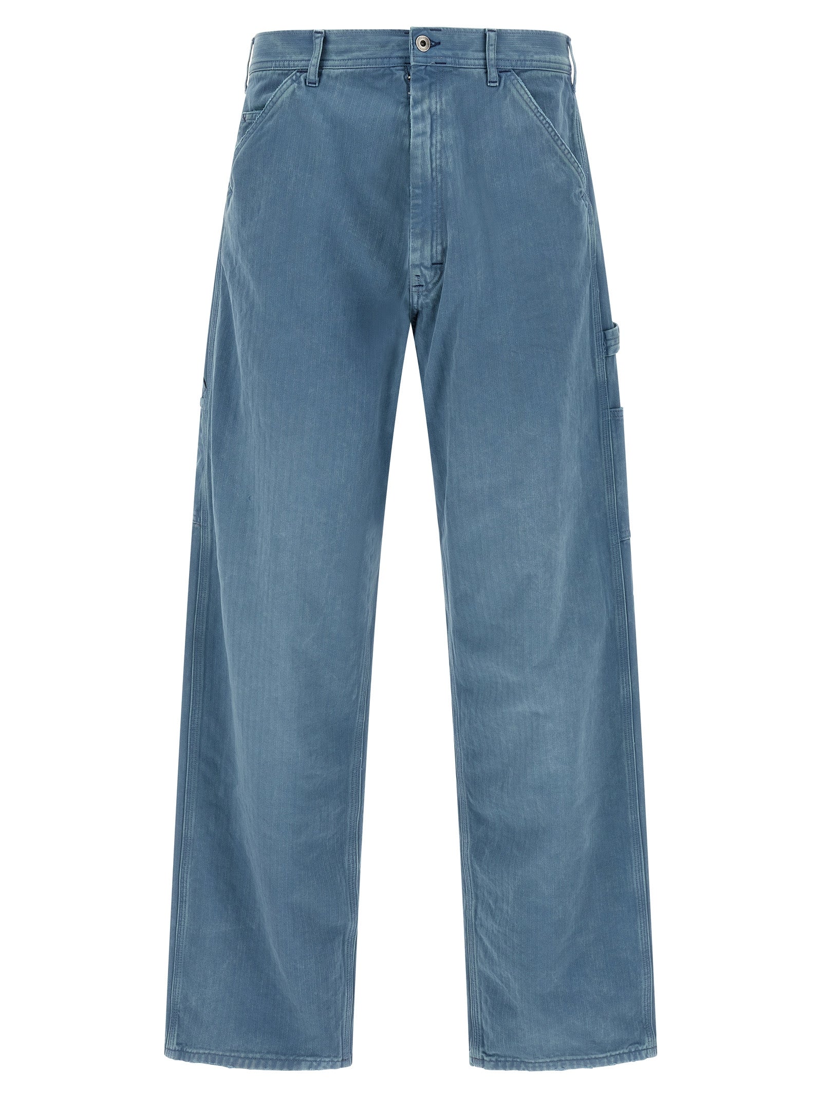 Maison Margiela Blue Cotton Straight-Leg Men's Jeans