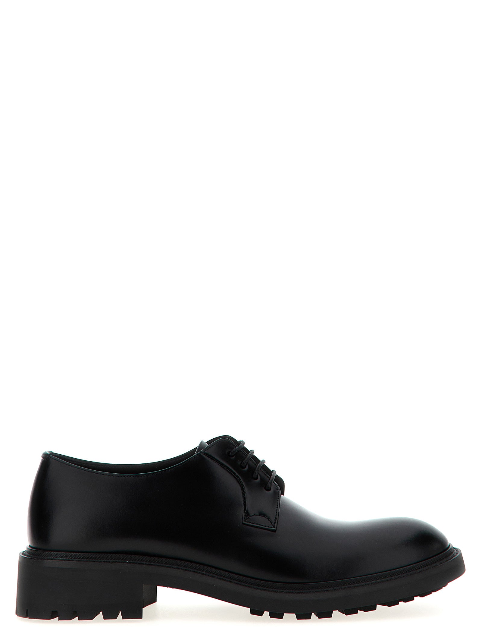 Saint Laurent Black Lamb Leather Oxfords And Men's Derbies