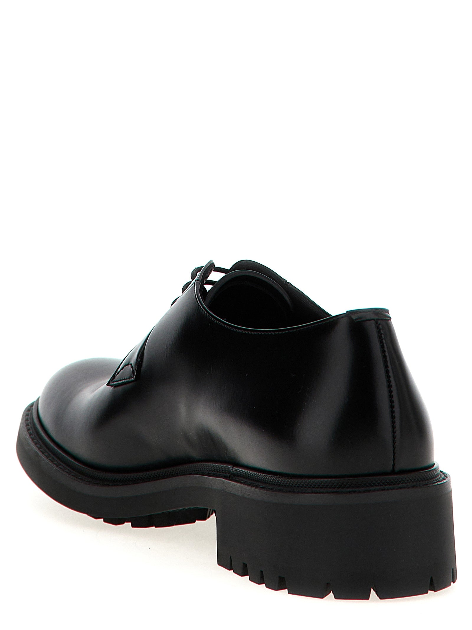 Saint Laurent Black Lamb Leather Oxfords And Men's Derbies