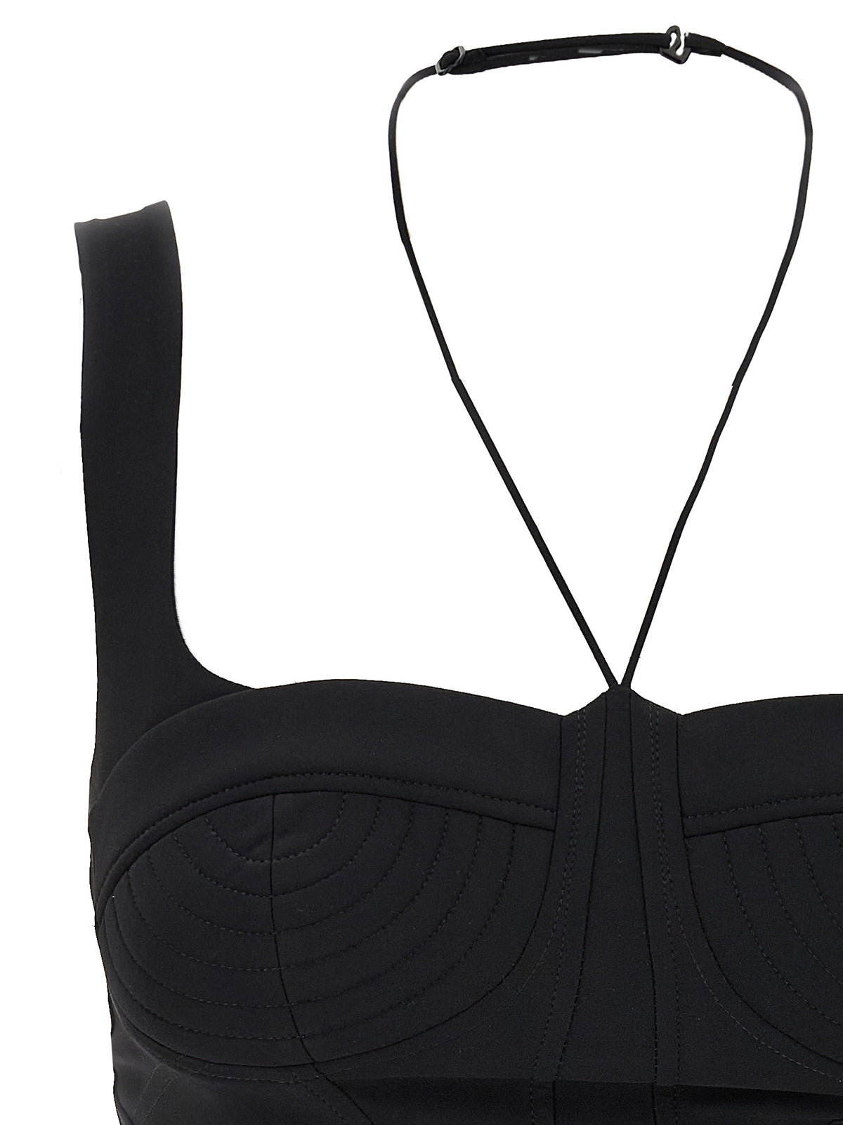 Nensi Dojaka Black Polyamide Tank Women's Tops