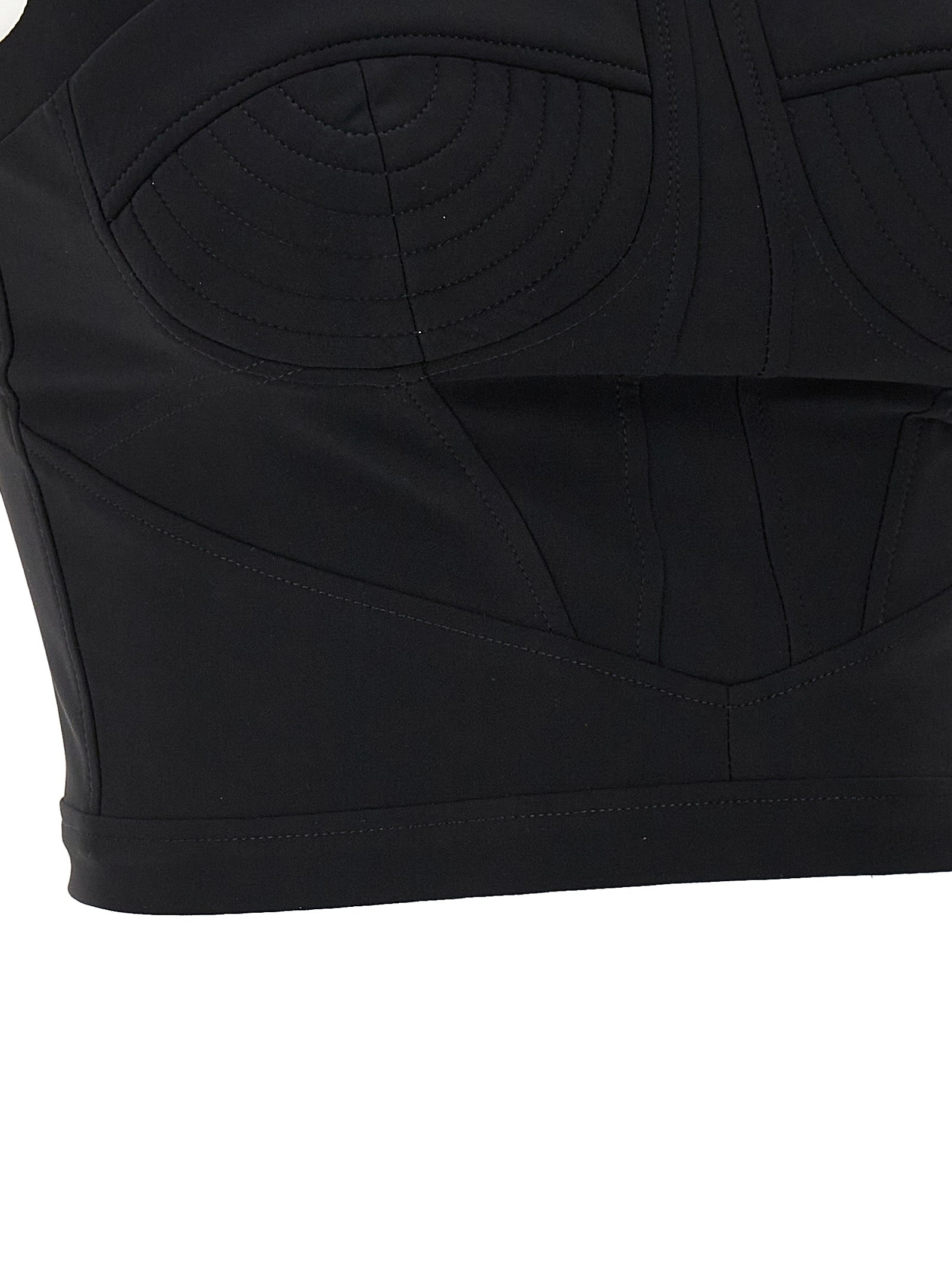 Nensi Dojaka Black Polyamide Tank Women's Tops