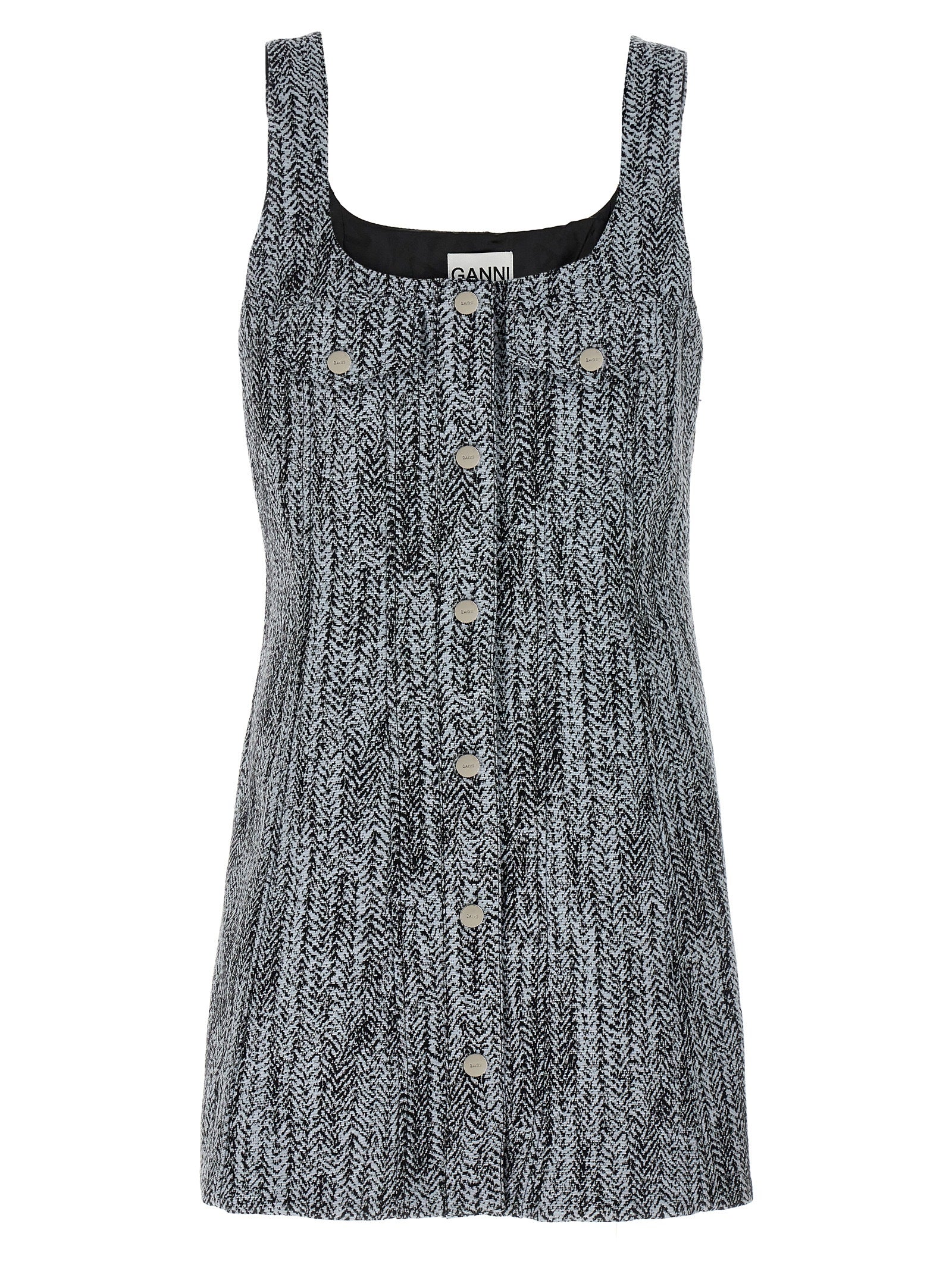 Ganni Multicolor Cotton Short Women's Dress