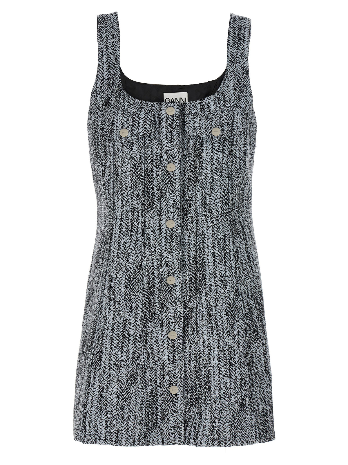 Ganni Multicolor Cotton Short Women's Dress