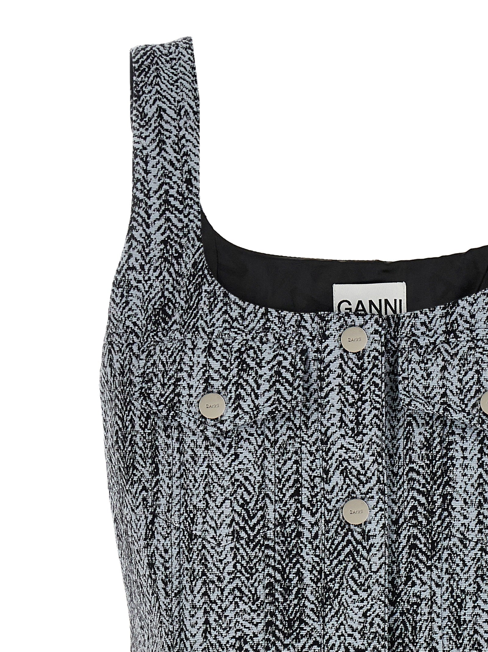 Ganni Multicolor Cotton Short Women's Dress