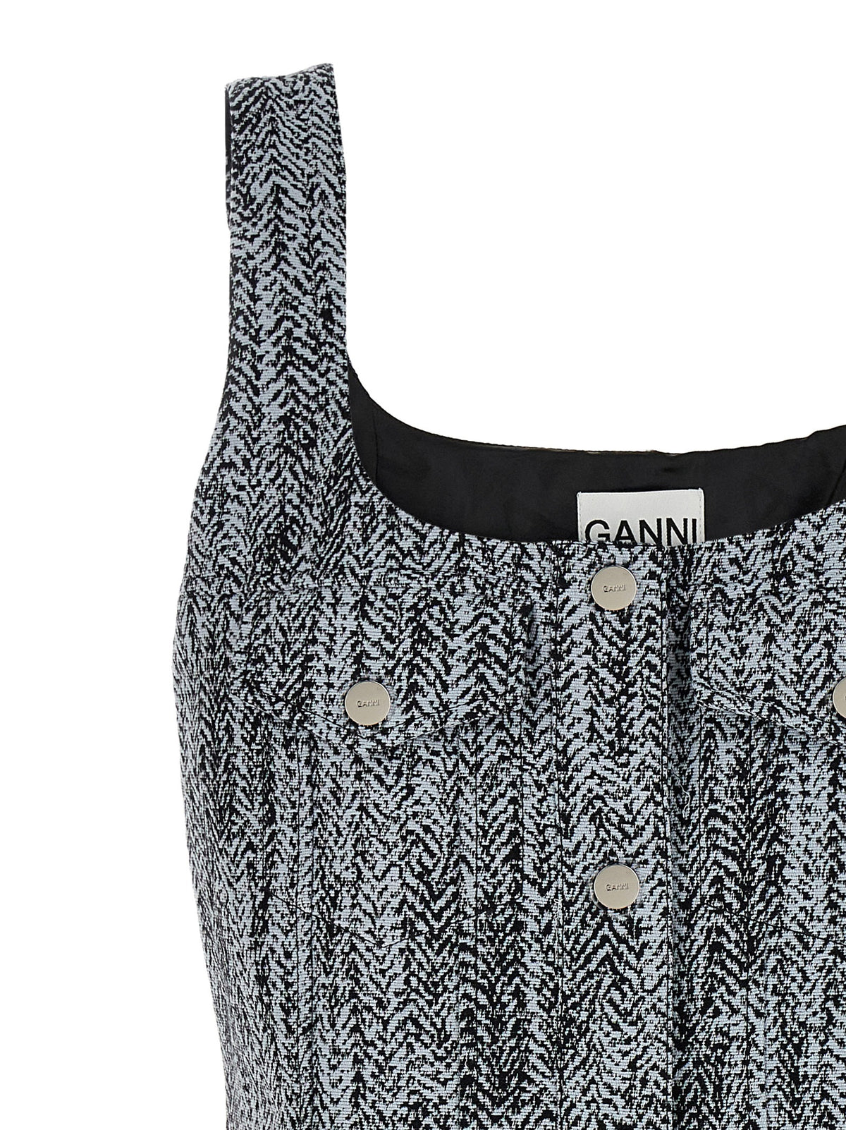 Ganni Multicolor Cotton Short Women's Dress