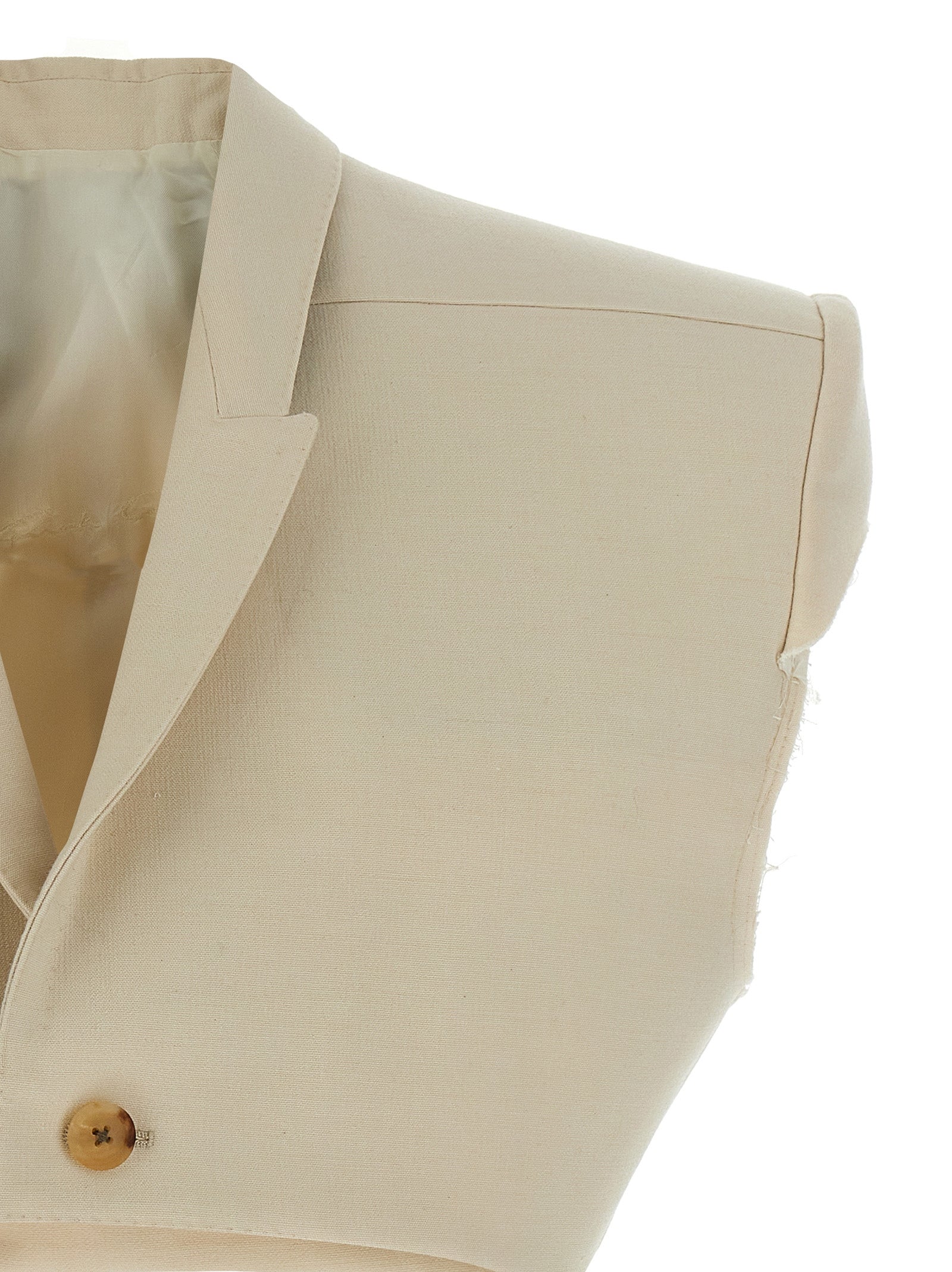 Rick Owens Beige Cotton Sleeveless Women's Jacket