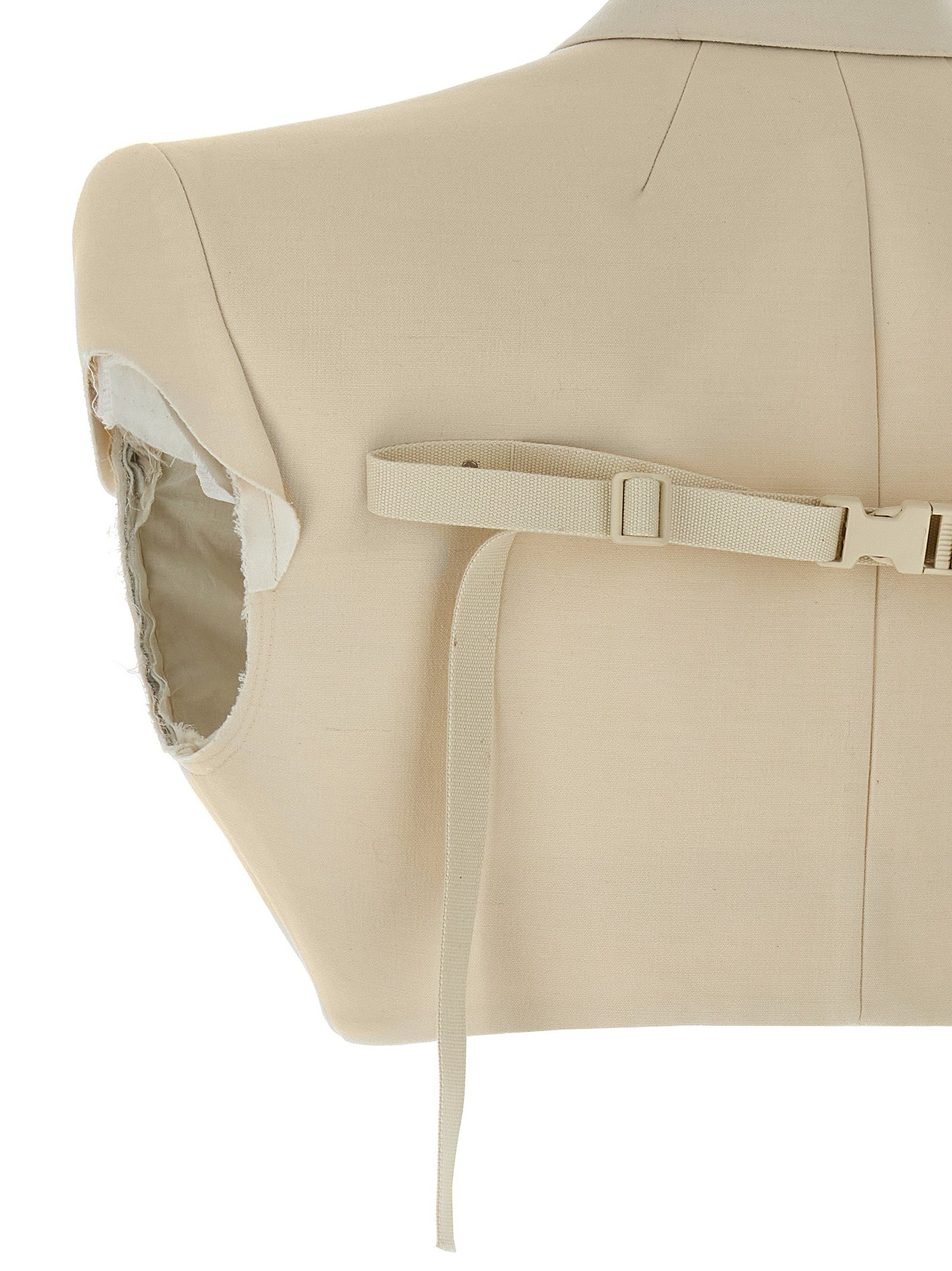 Rick Owens Beige Cotton Sleeveless Women's Jacket