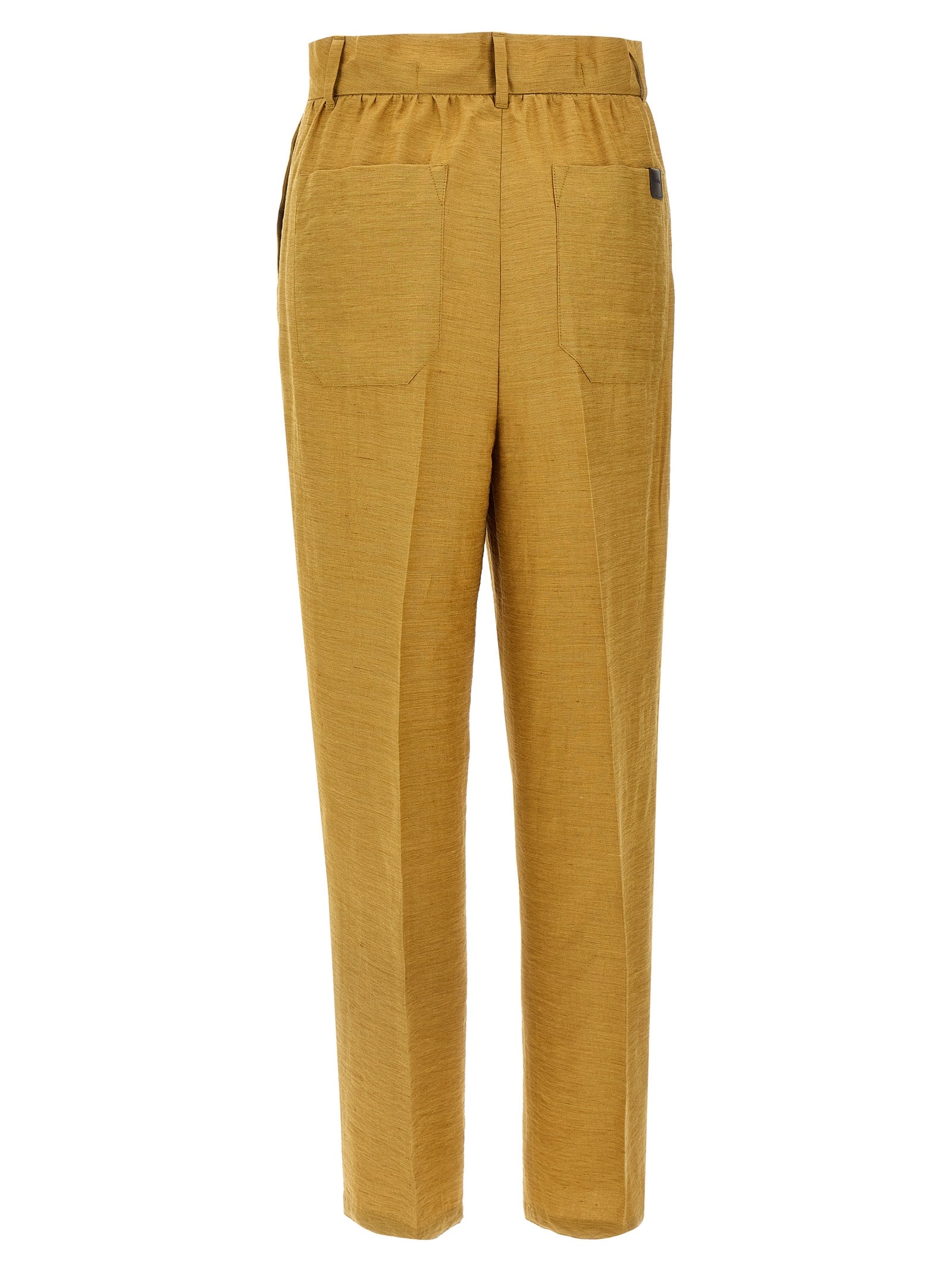 Max Mara Gold Fluorofiber Dress Women's Pants