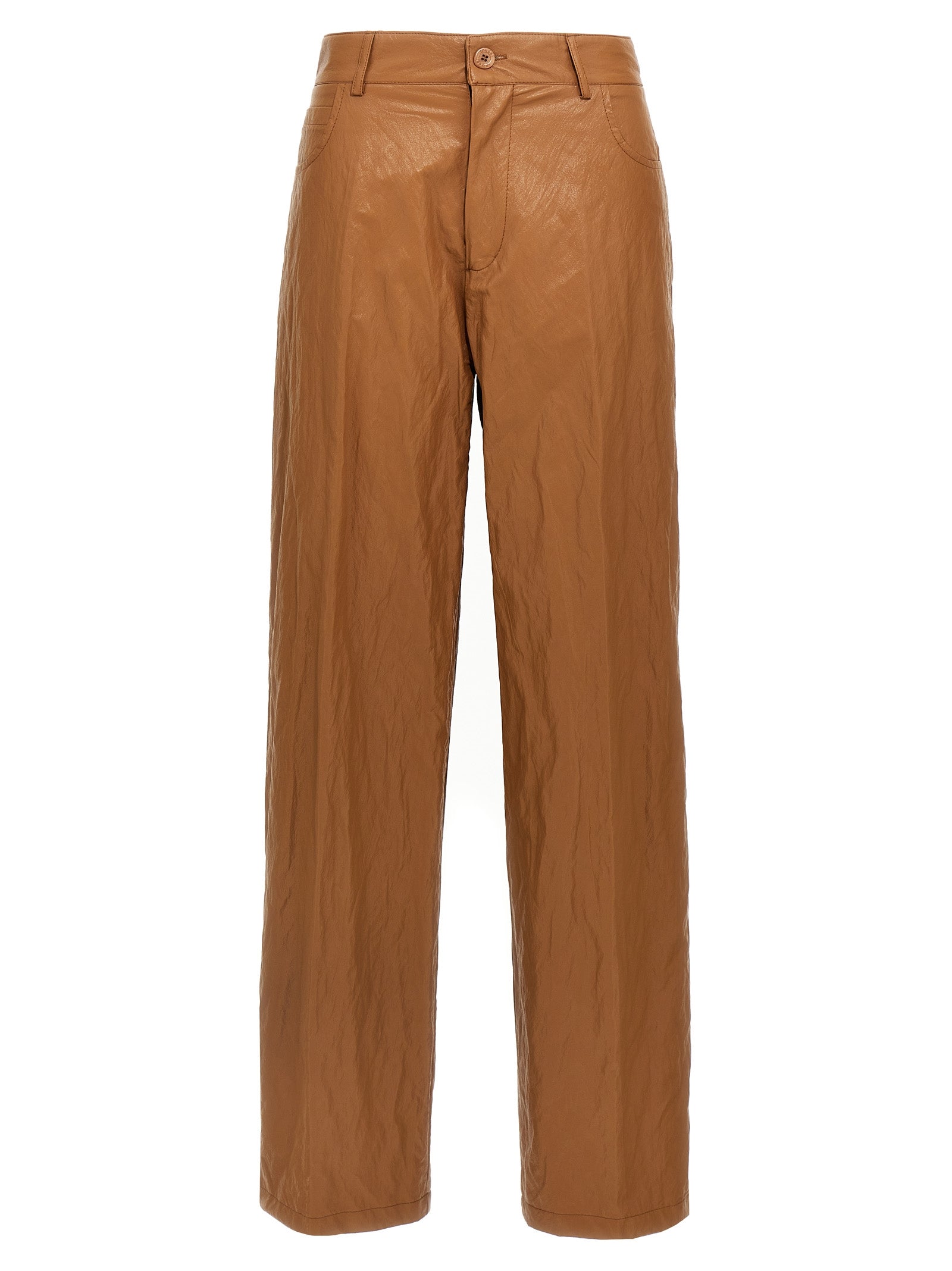 NUDE Brown Viscose Casual Women's Pants