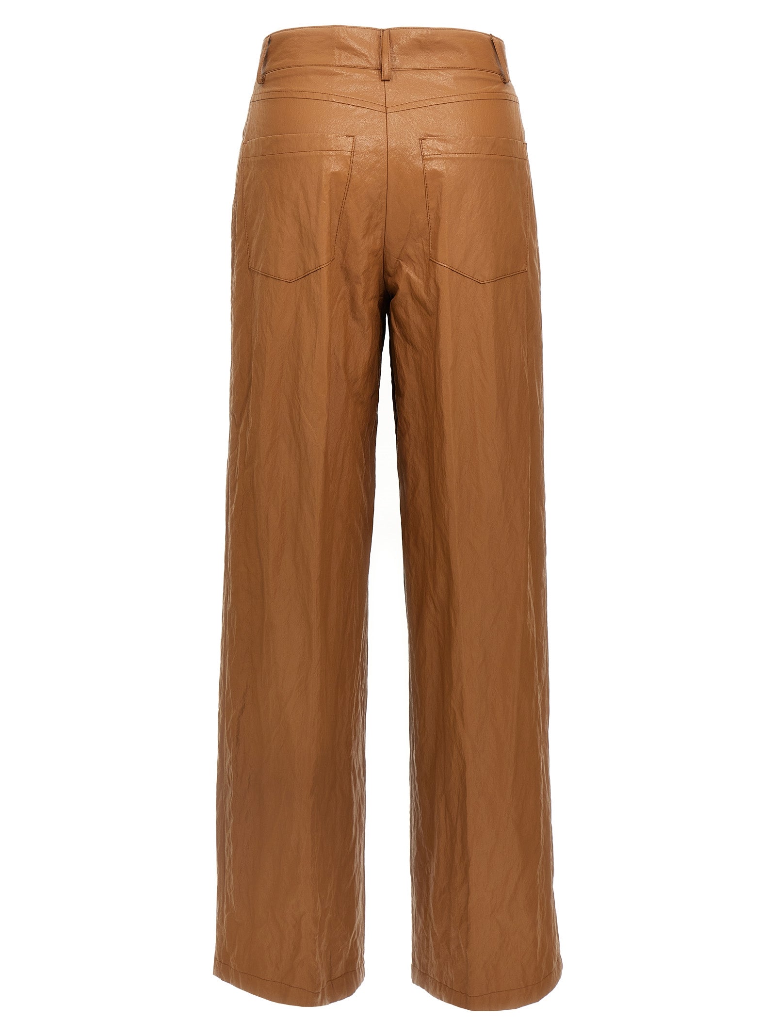 NUDE Brown Viscose Casual Women's Pants