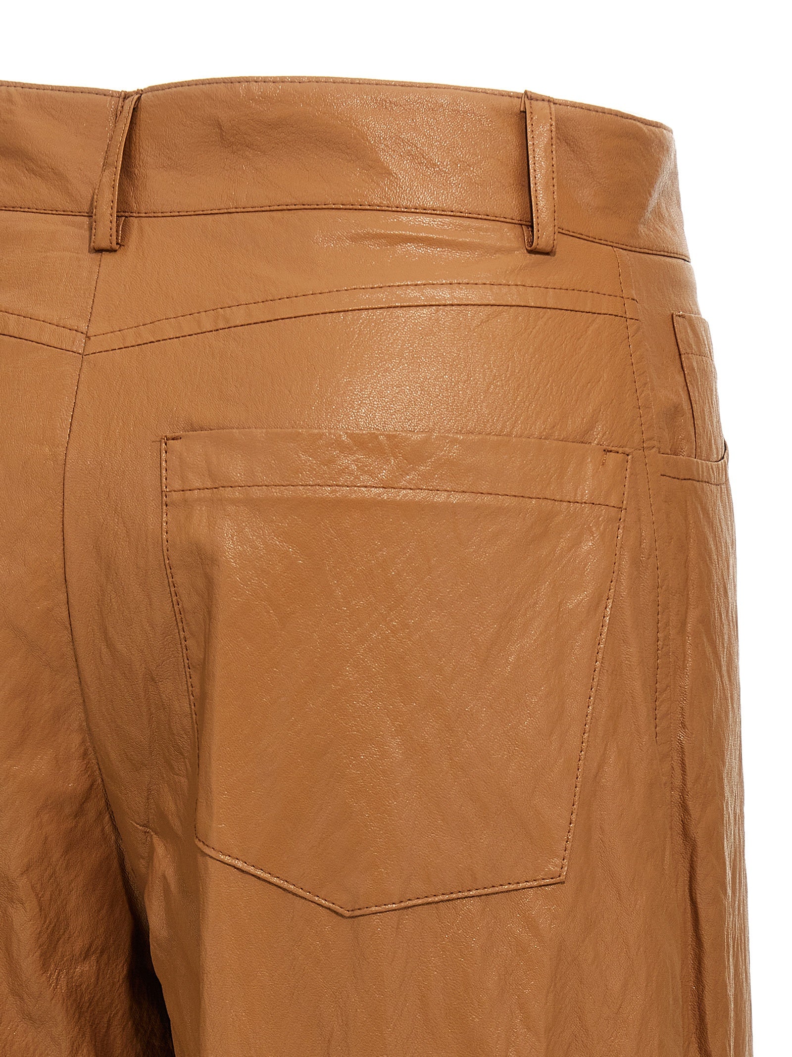 NUDE Brown Viscose Casual Women's Pants