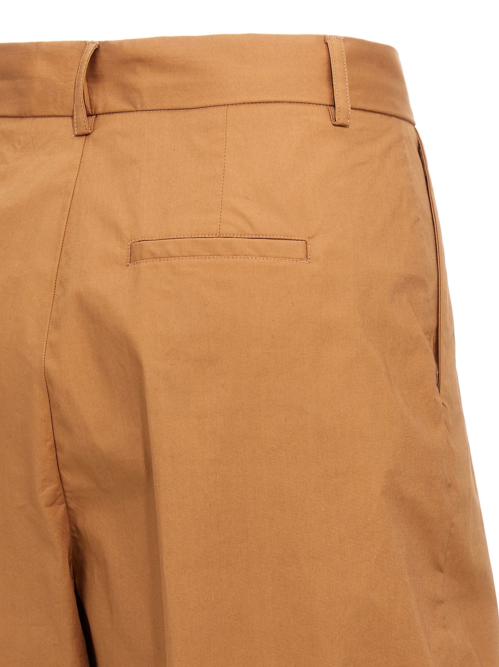 NUDE Brown Cotton Casual Women's Pants