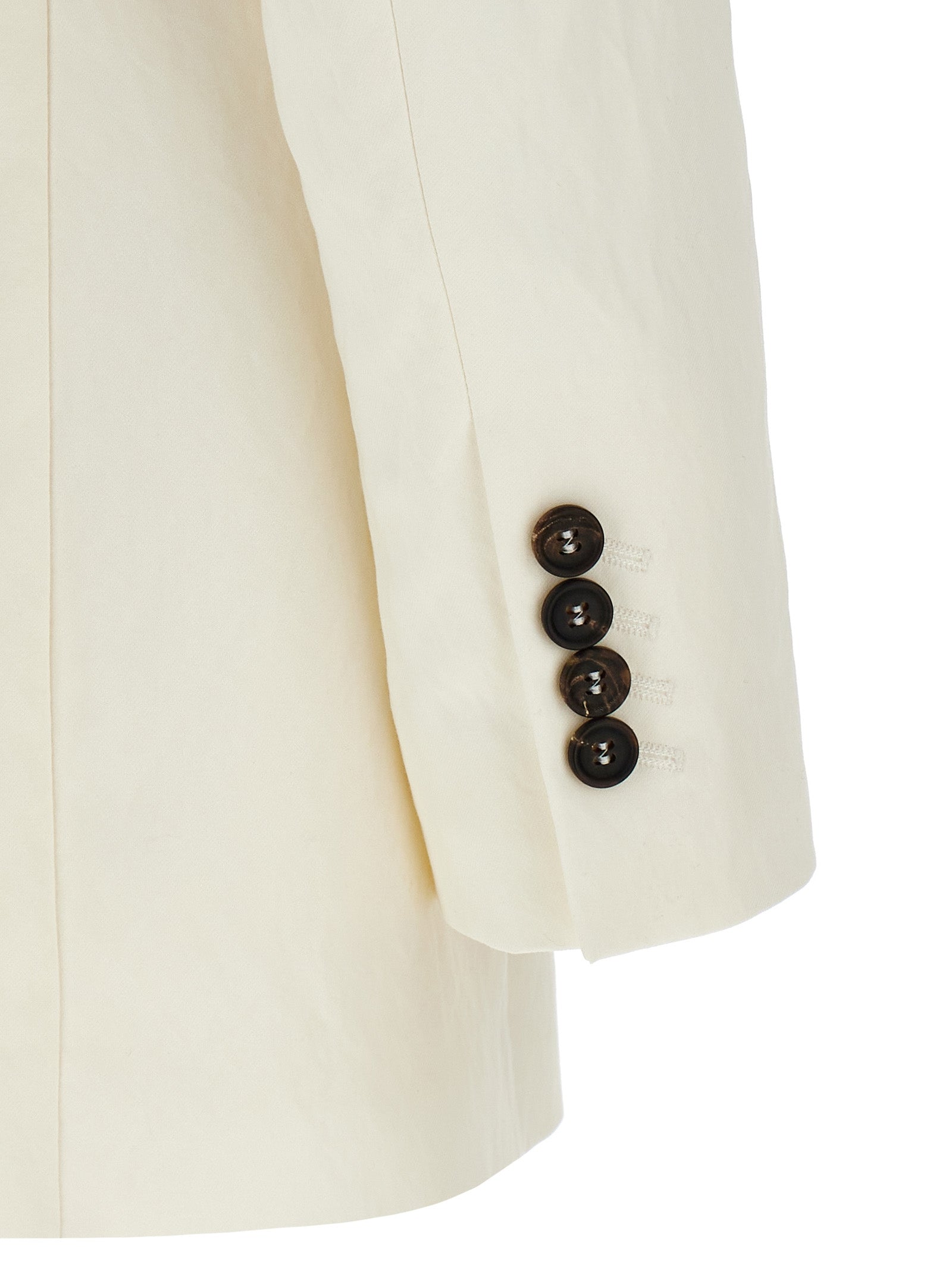 Brunello Cucinelli White Straw Women's Blazer