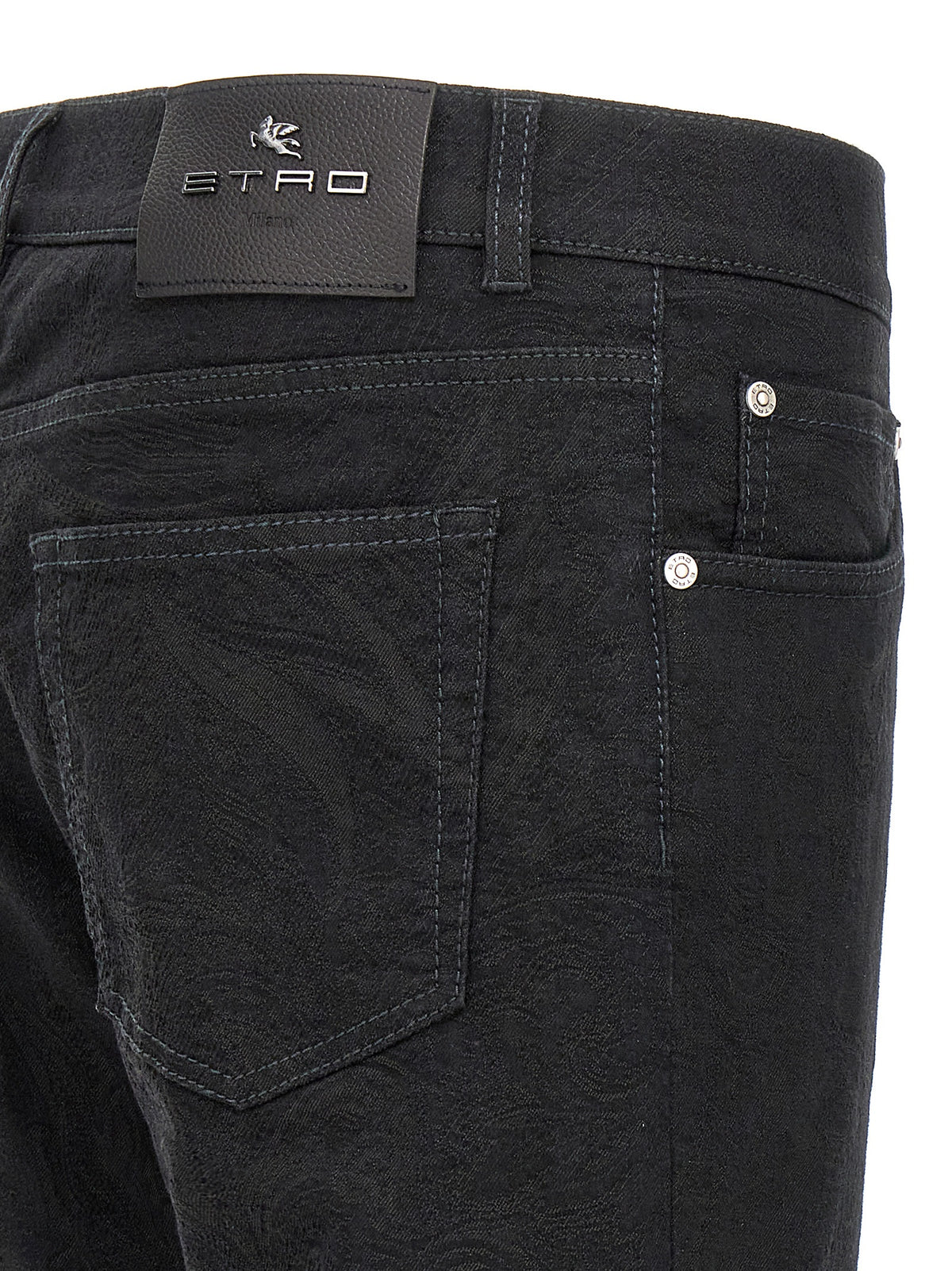 Etro Black Cotton Jeans Men's Denim