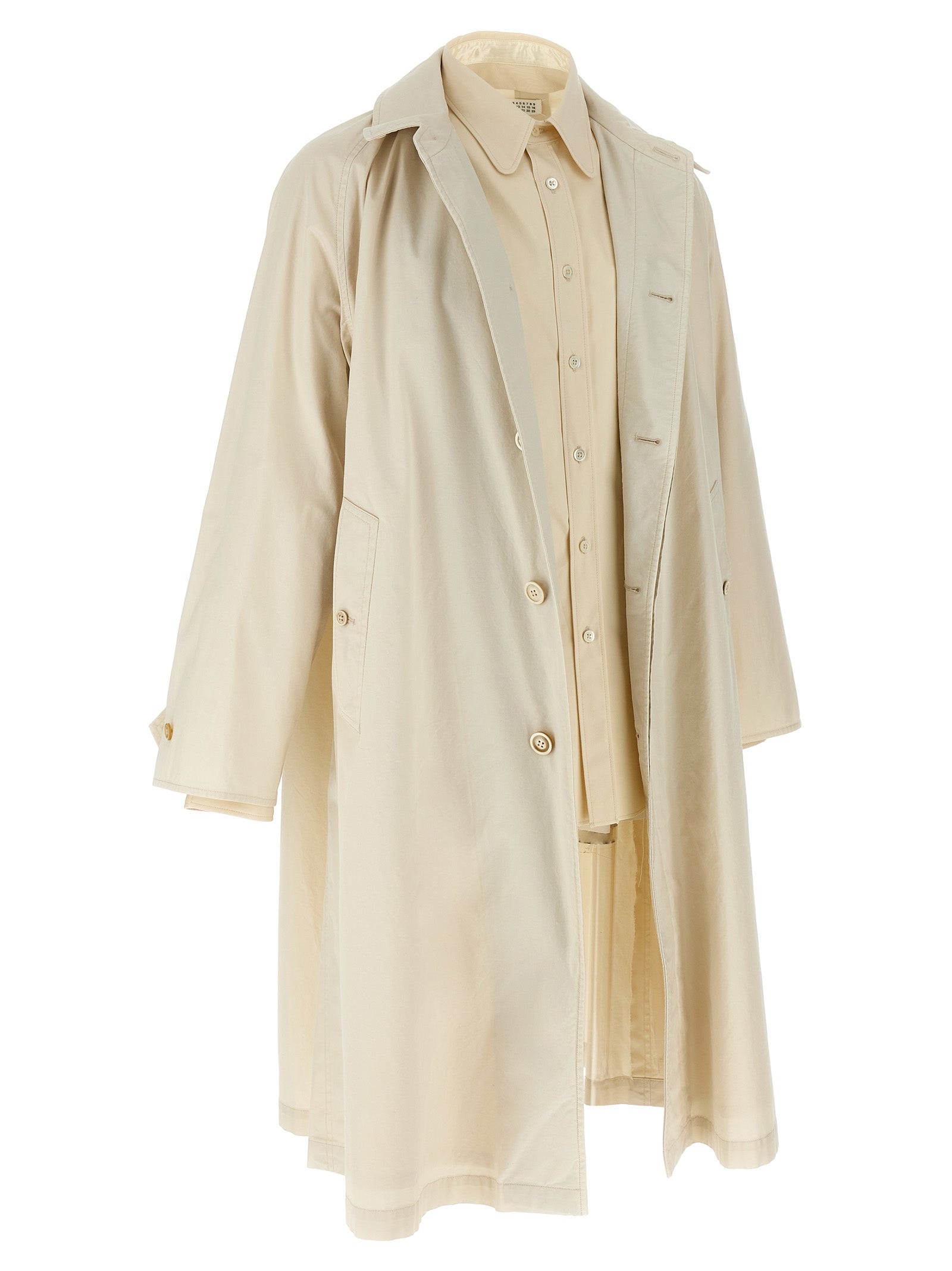 Maison Margiela Beige Cotton Men's Coat