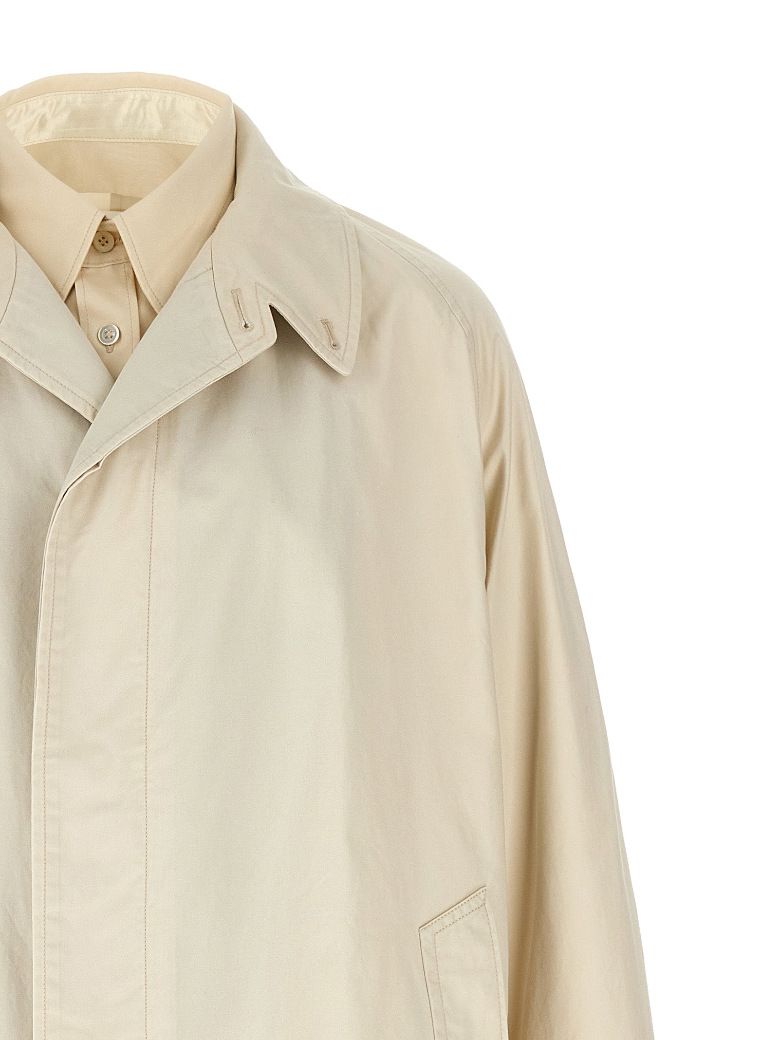 Maison Margiela Beige Cotton Men's Coat