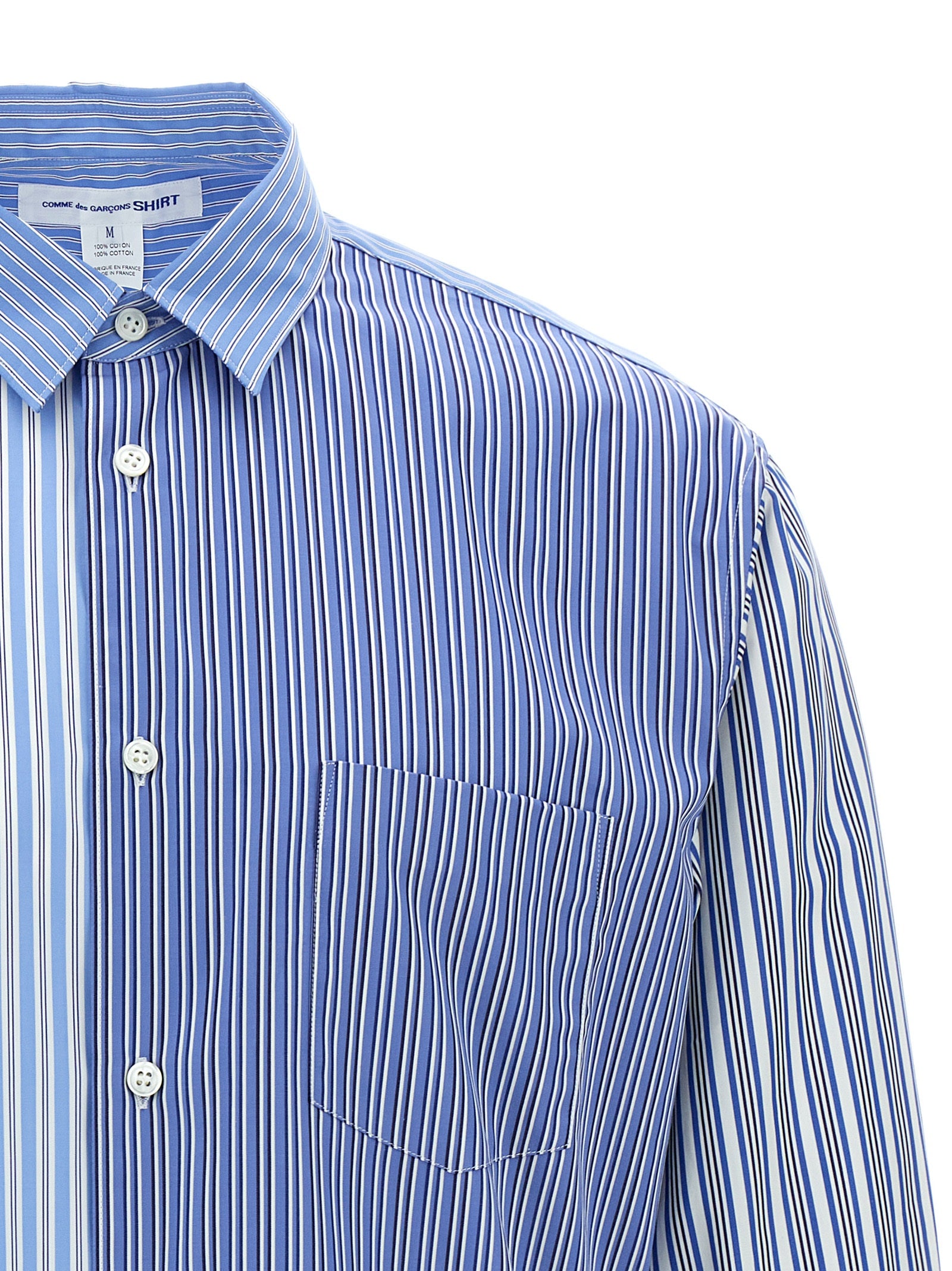 Comme Des Garçons Blue Cotton Men's Blouse