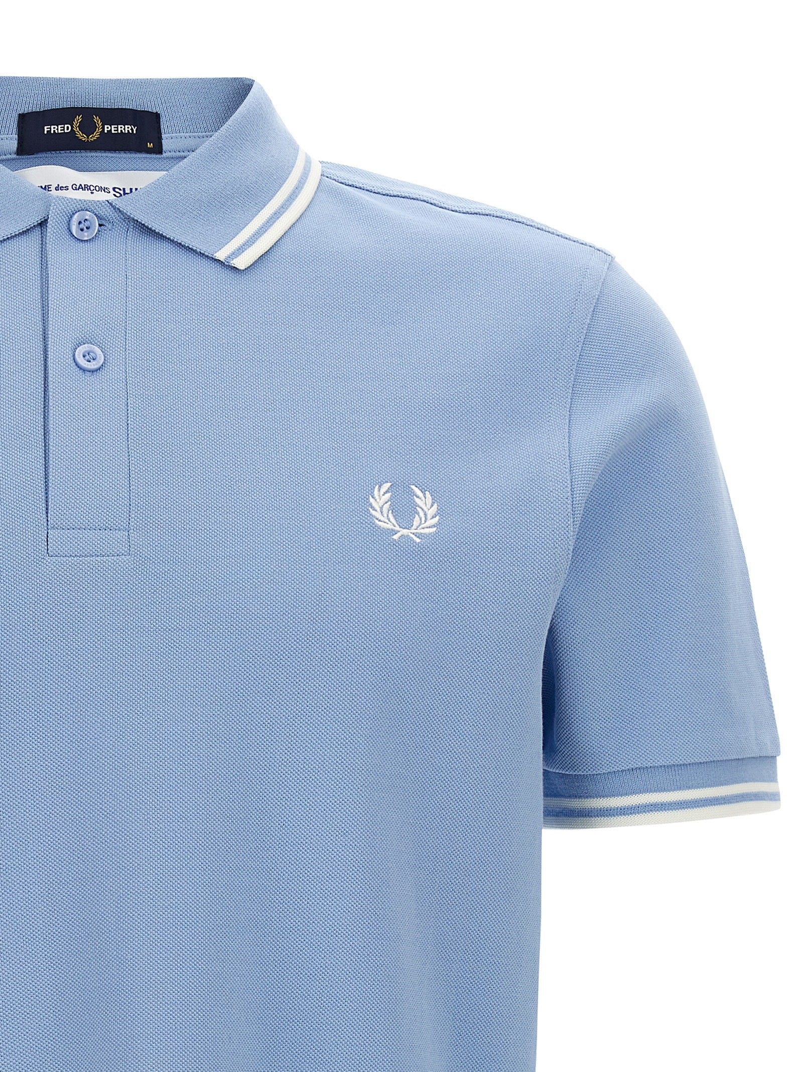 Comme Des Garçons Blue Cotton Polo Men's Shirt