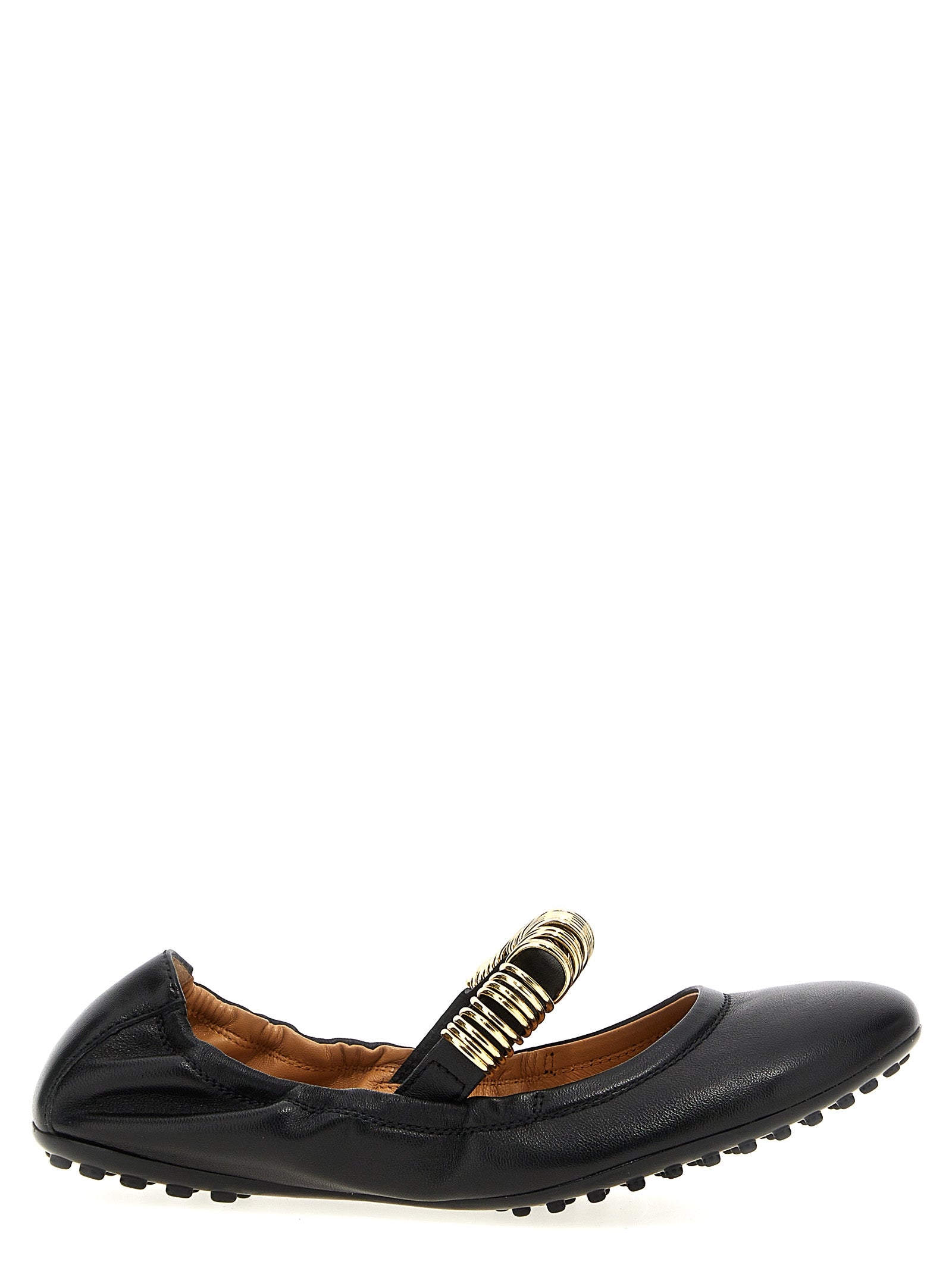 Tod's Black Lamb Leather Ballet Women's Flats
