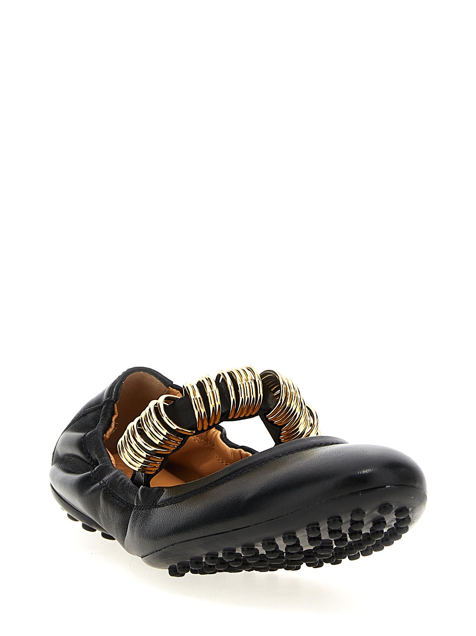 Tod's Black Lamb Leather Ballet Women's Flats