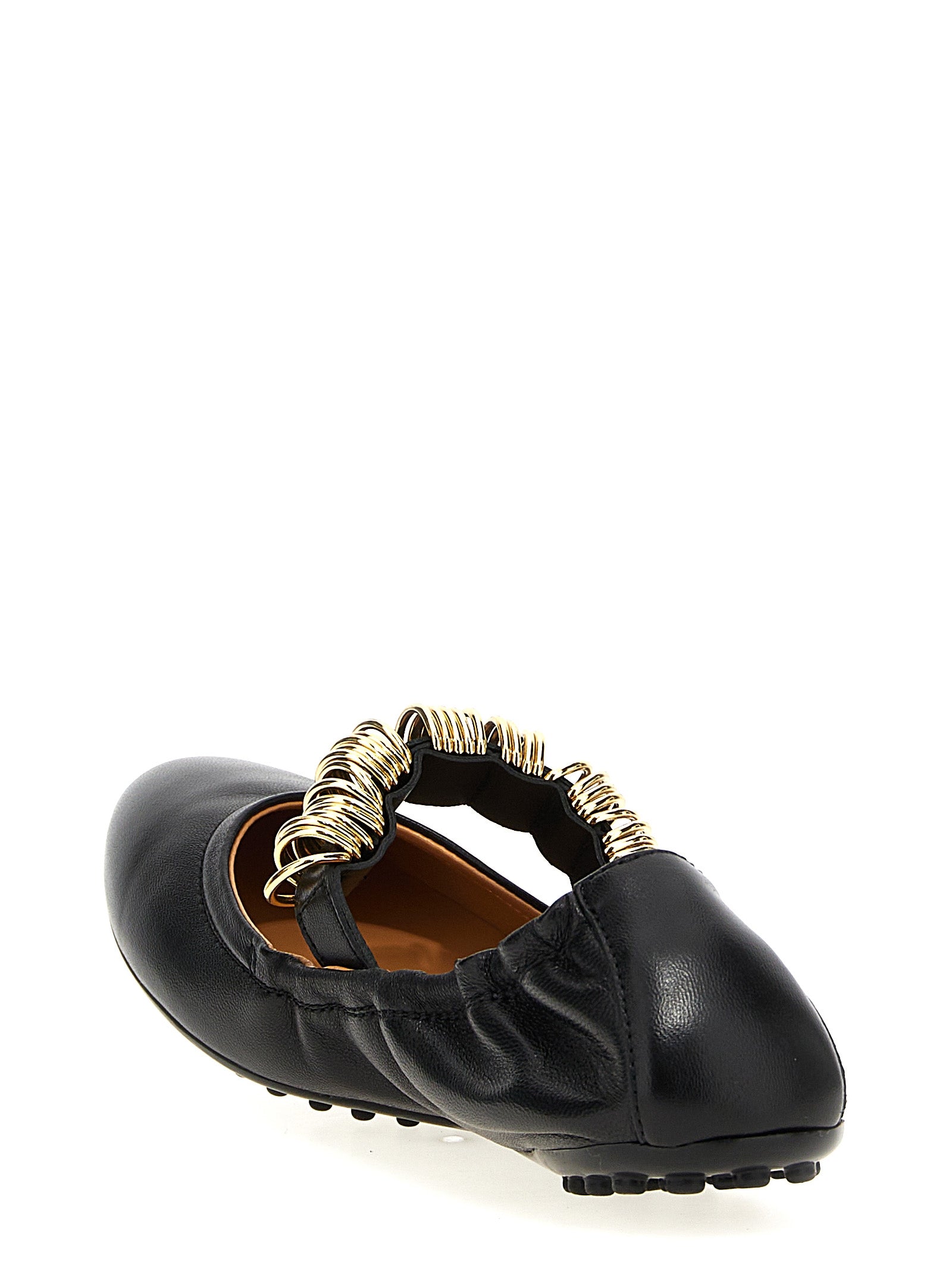 Tod's Black Lamb Leather Ballet Women's Flats