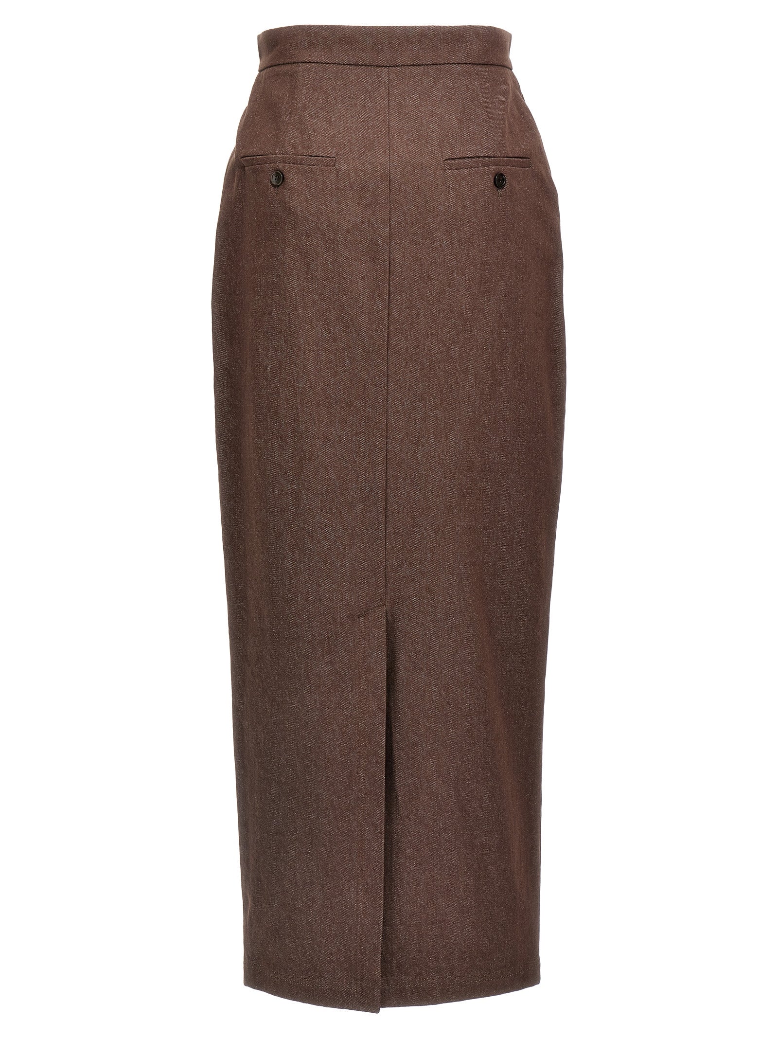 Max Mara Brown Cotton Mini Women's Skirt
