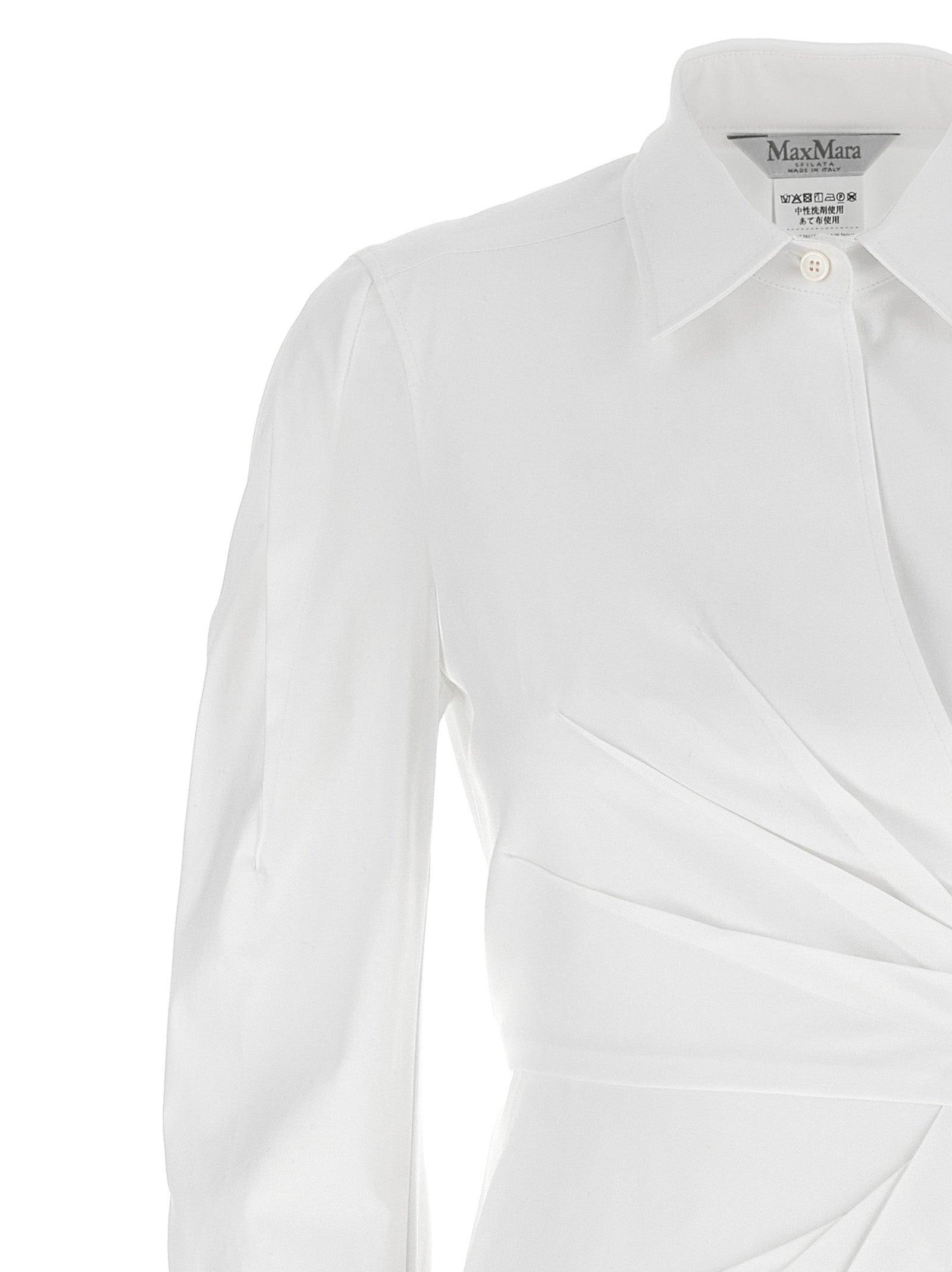 Max Mara White Cotton Long Women's Dress