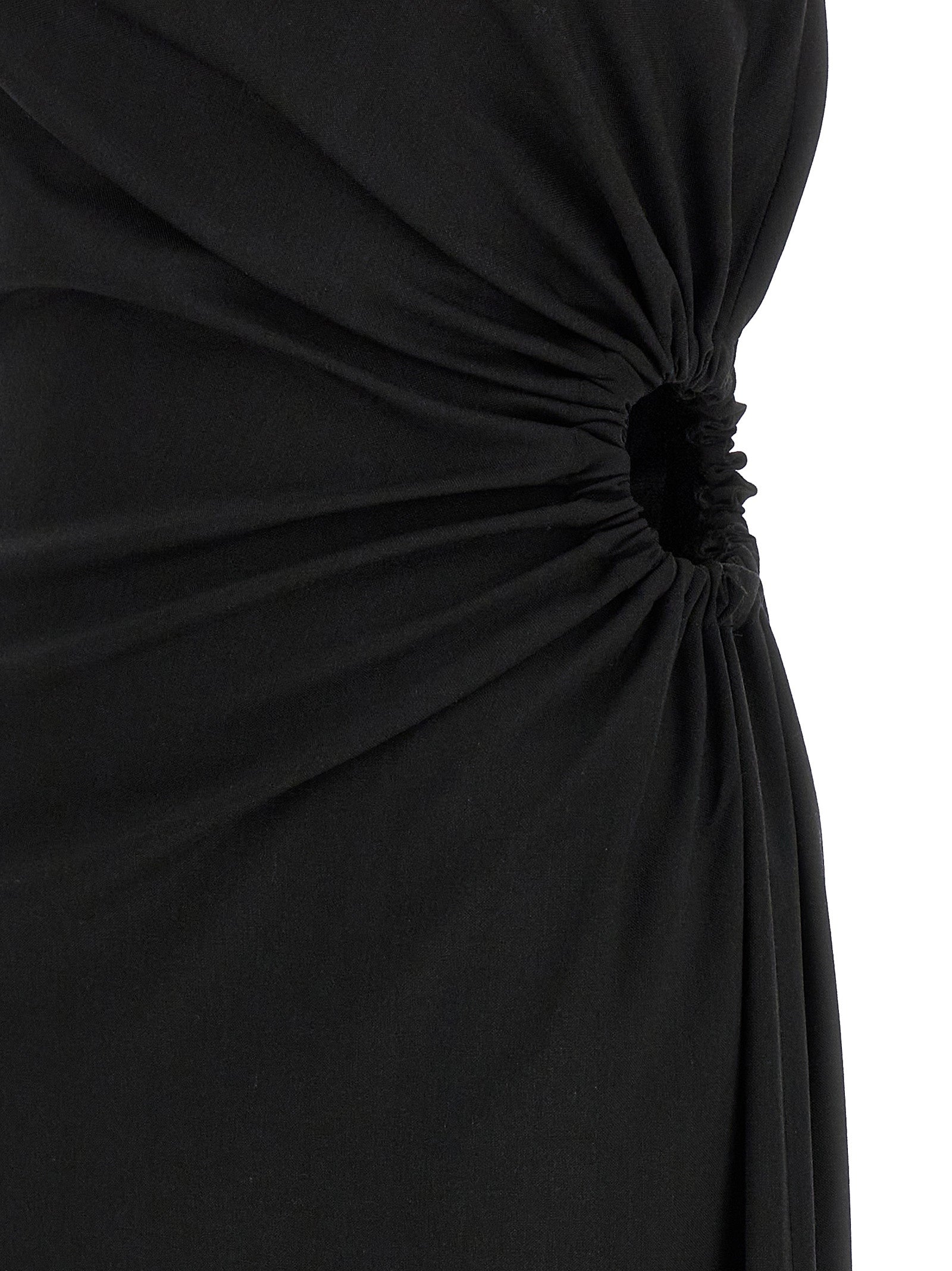 Max Mara Black Virgin Wool Long Women's Dress