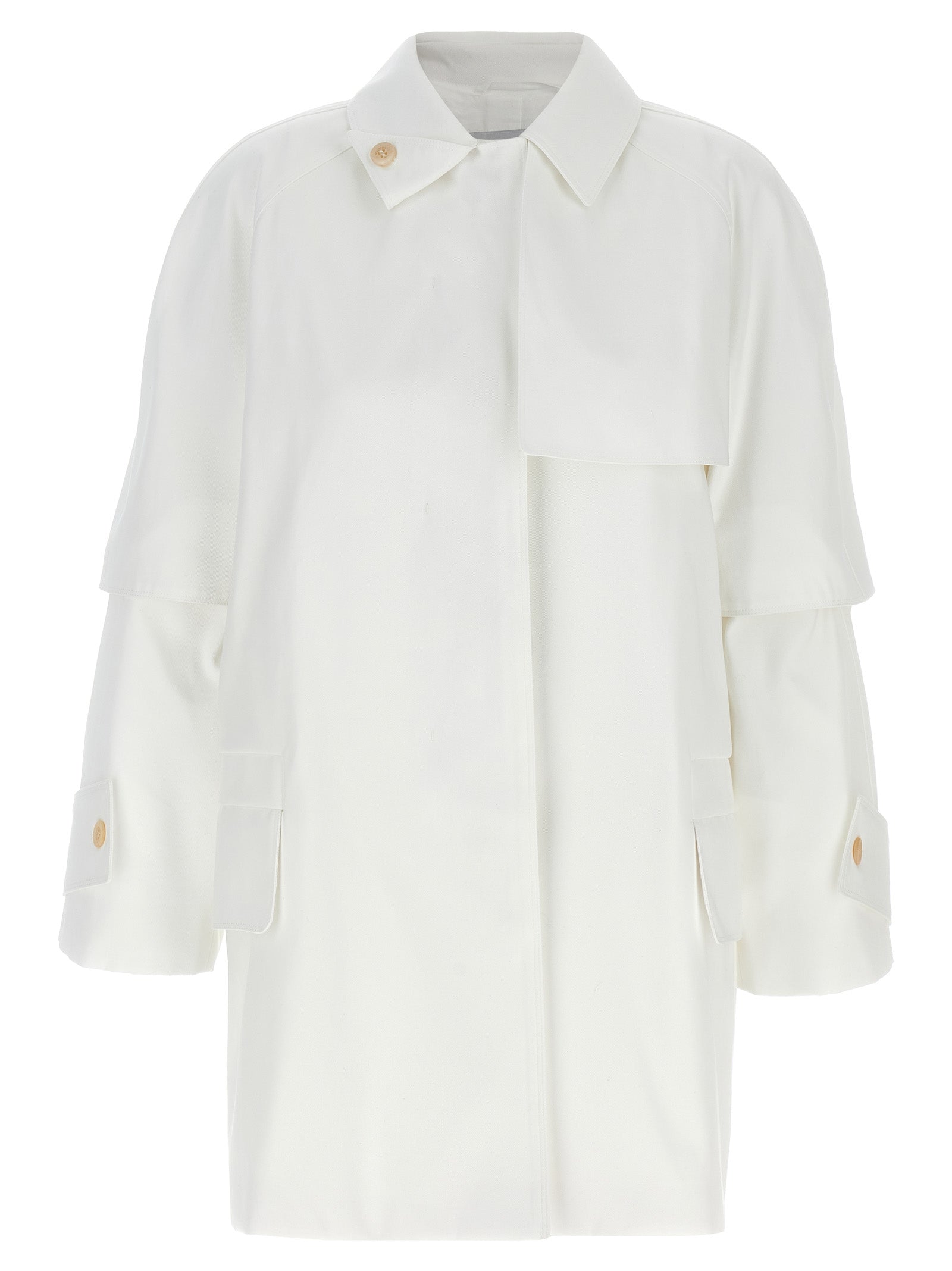 Max Mara White Cotton Women's Coat