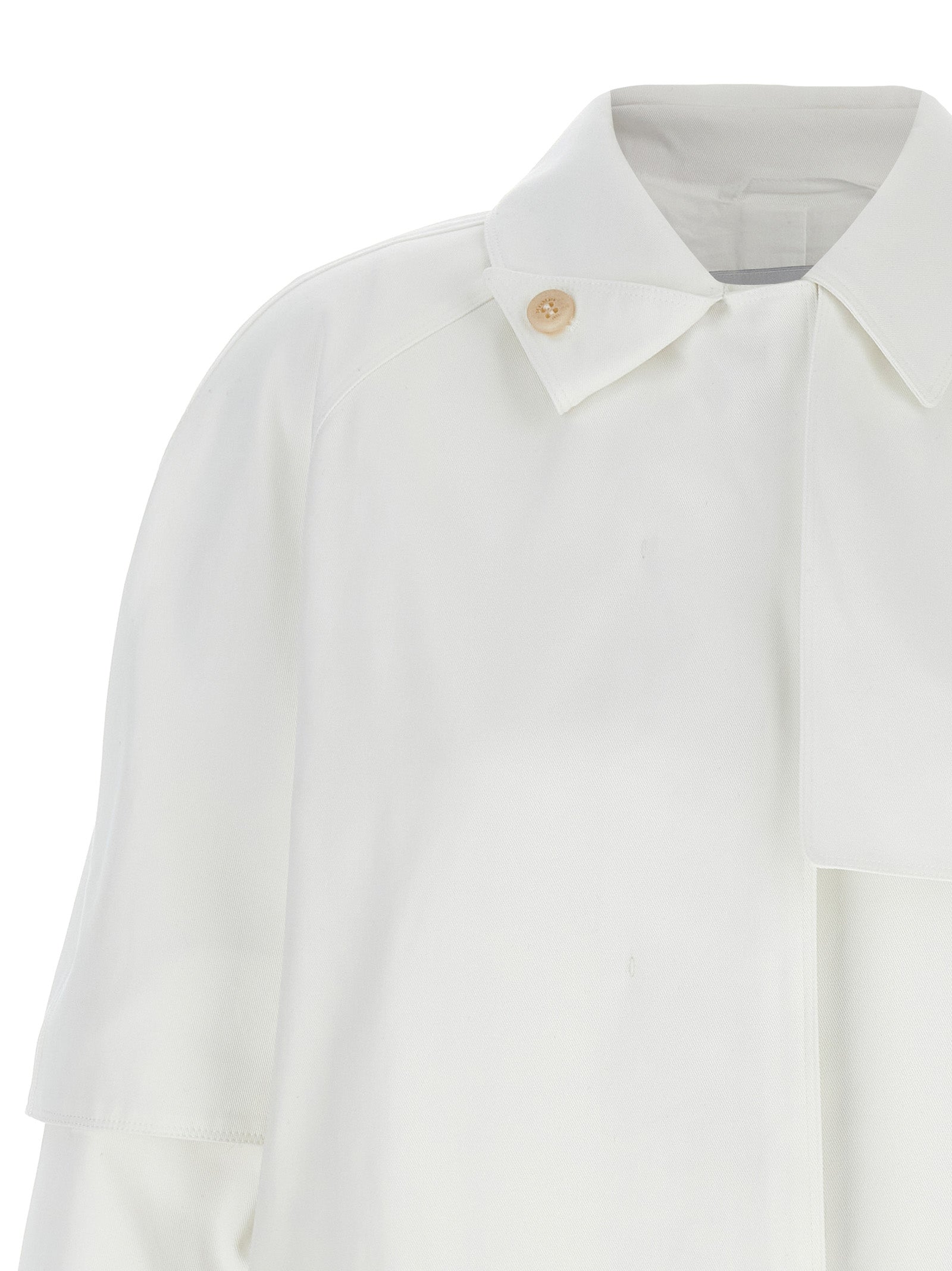 Max Mara White Cotton Women's Coat