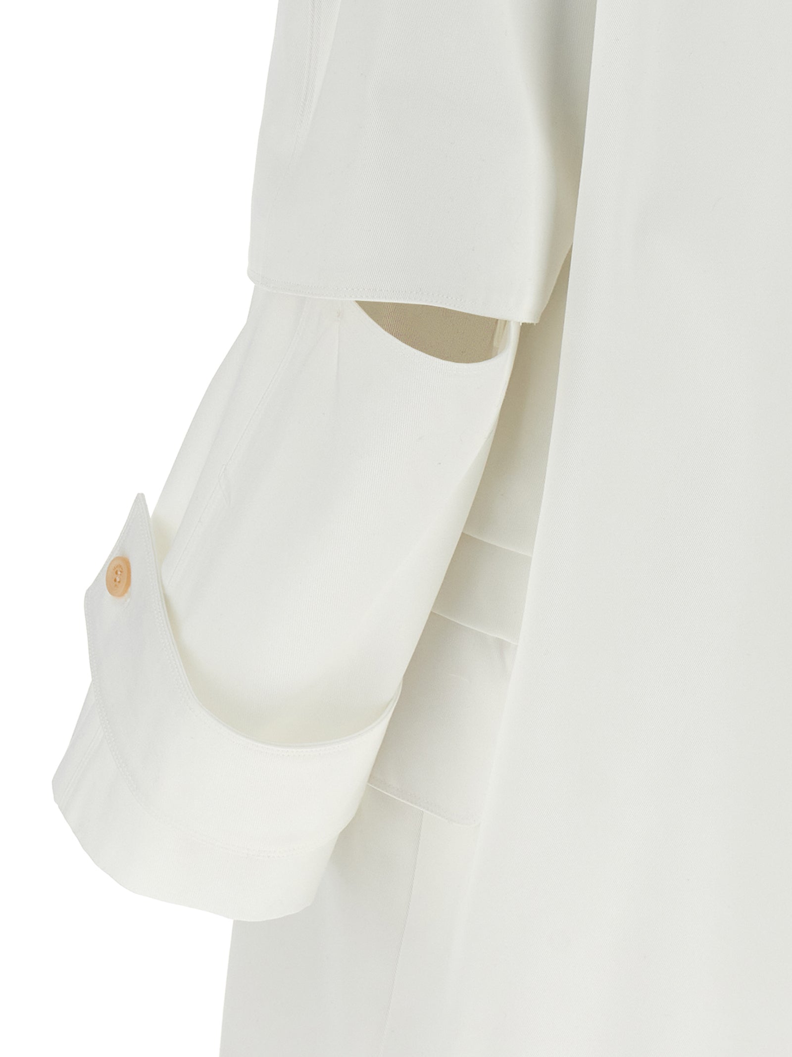 Max Mara White Cotton Women's Coat