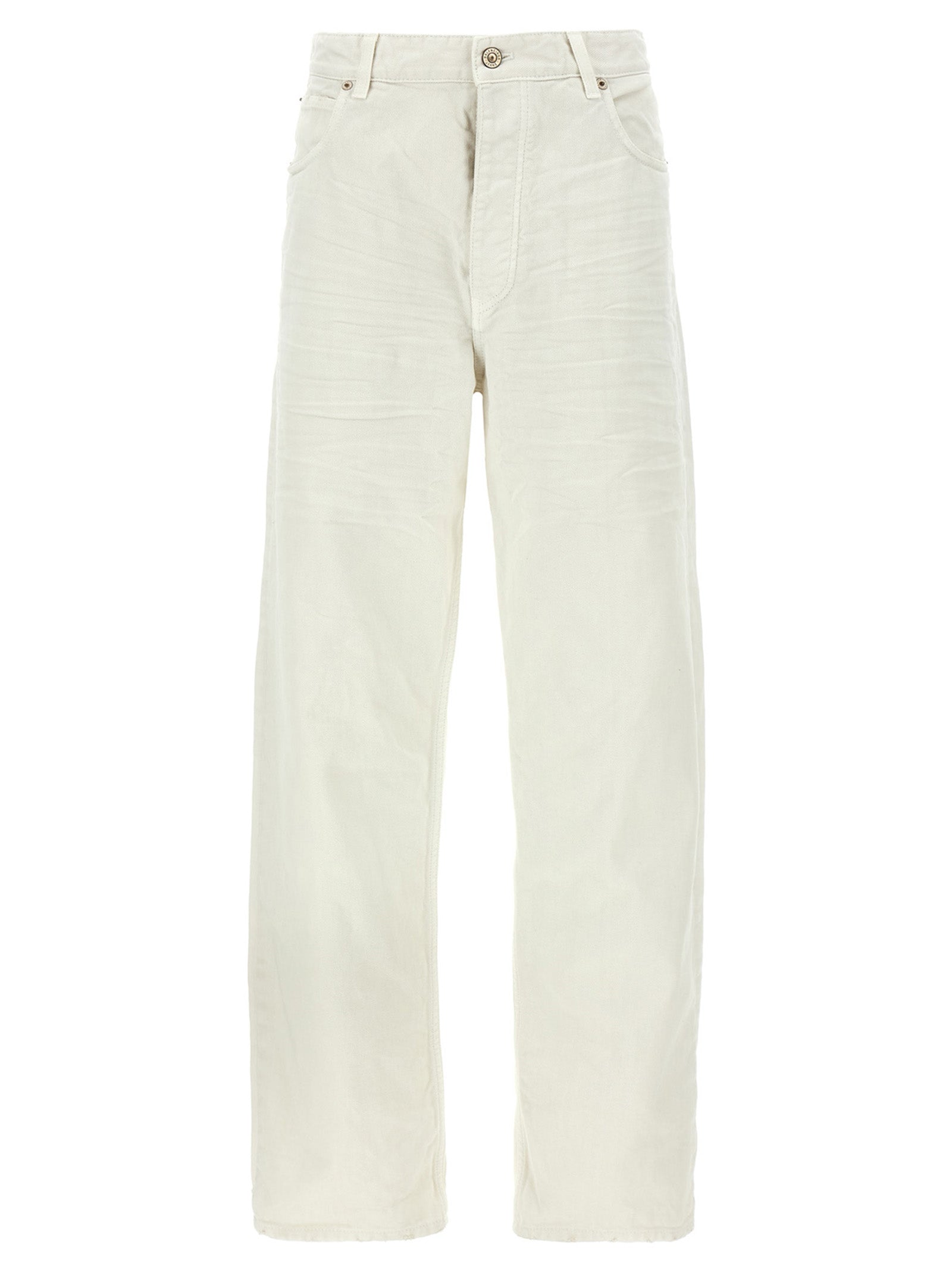 Balenciaga White Cotton Jeans Women's Denim