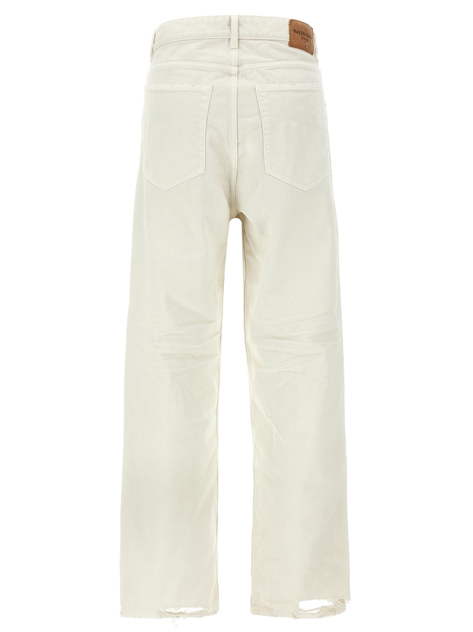 Balenciaga White Cotton Jeans Women's Denim