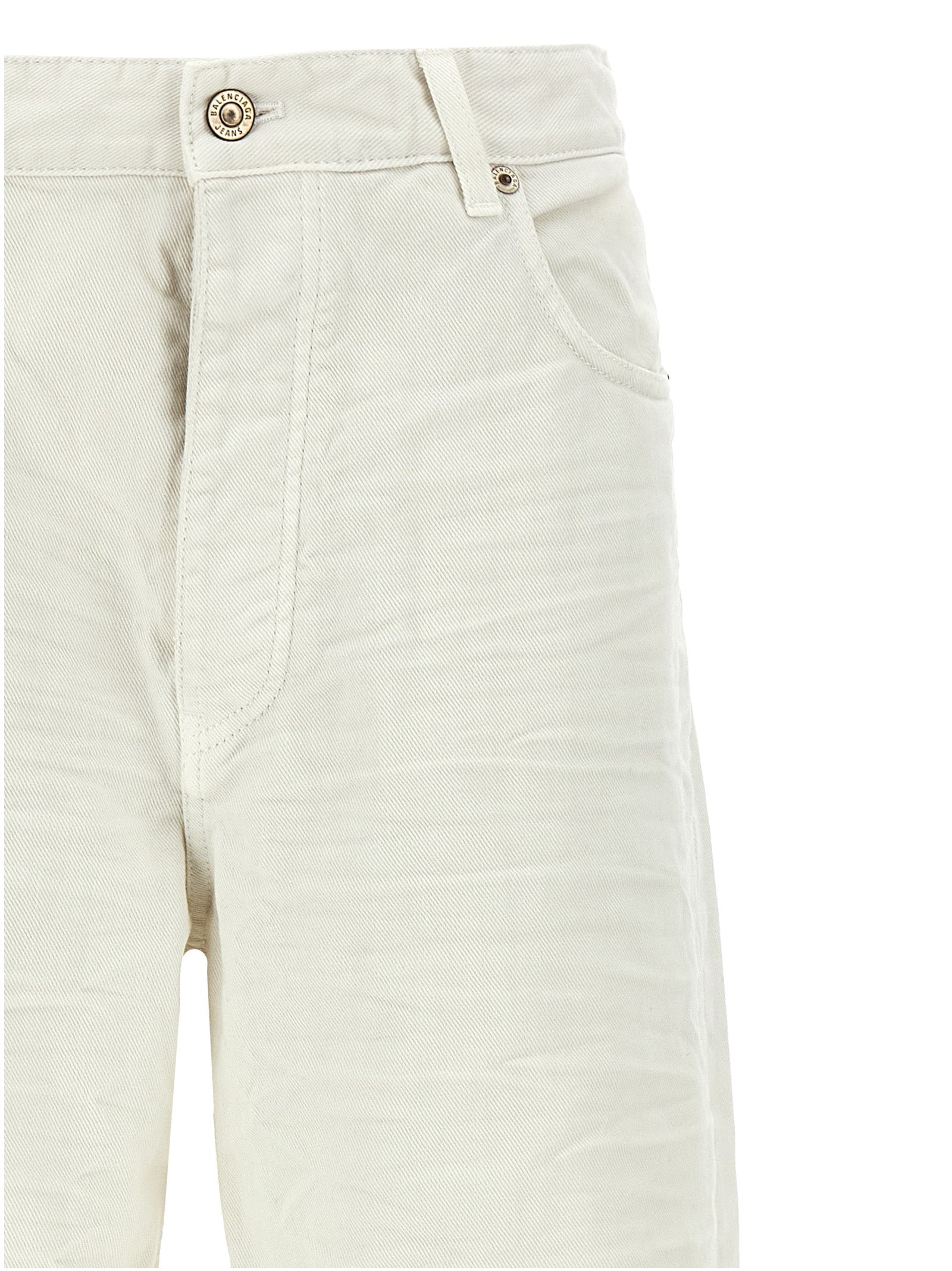 Balenciaga White Cotton Jeans Women's Denim