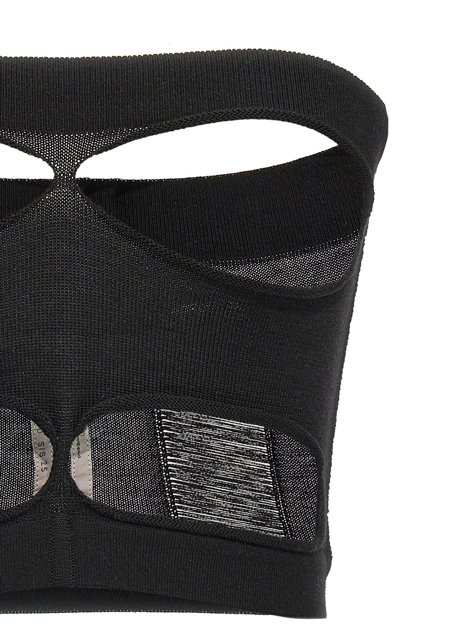 Rick Owens Black Wool Tank Women's Tops