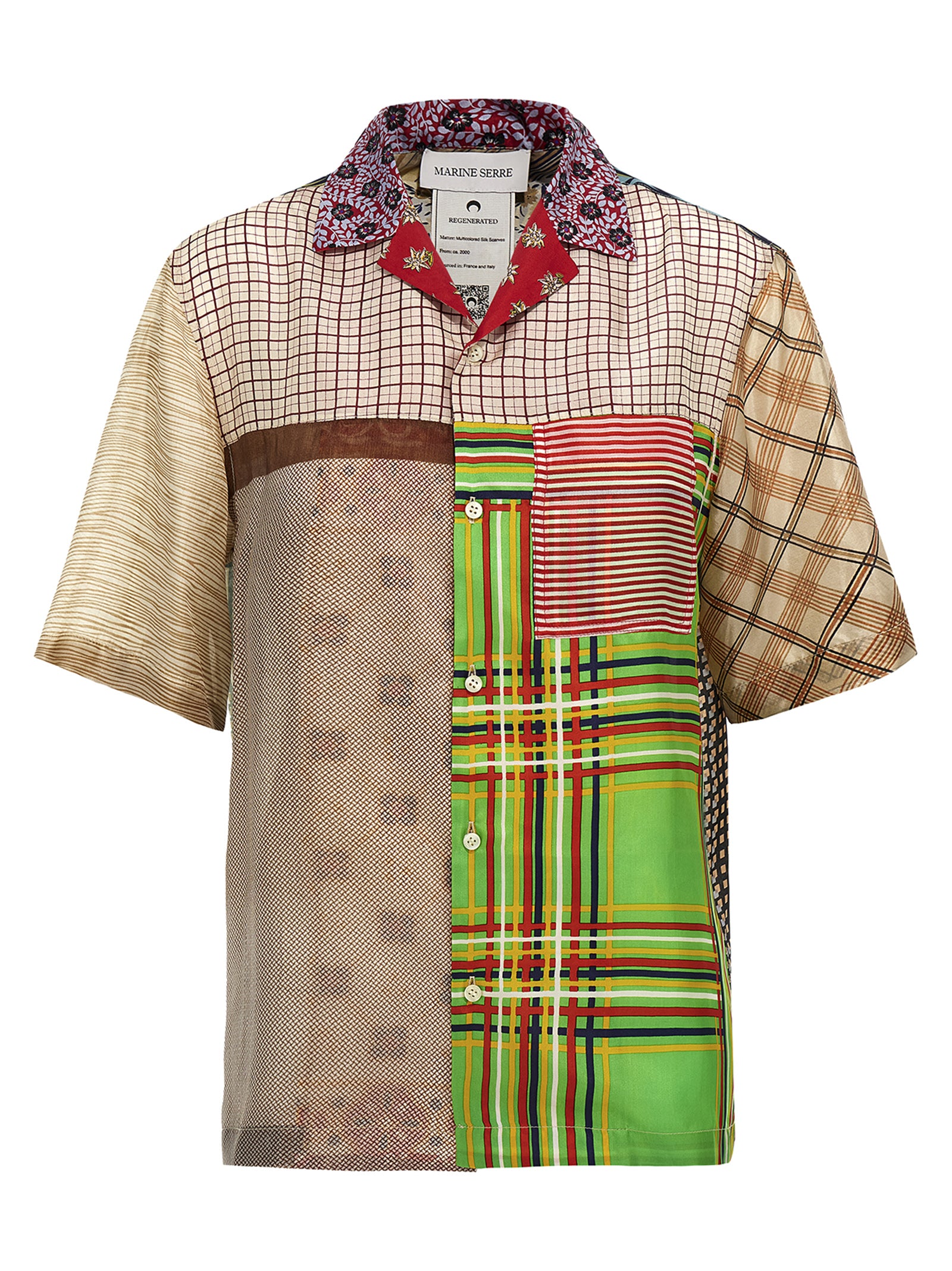 Marine Serre Multicolor Silk Women's Blouse